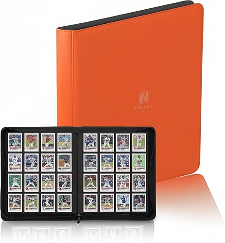 Miniatura 14 de Carpeta Premium de Tarjetas Coleccionables con más de 1000 bolsillos, Carpeta de 16 bolsillos sin anillo de carga lateral para cartas de