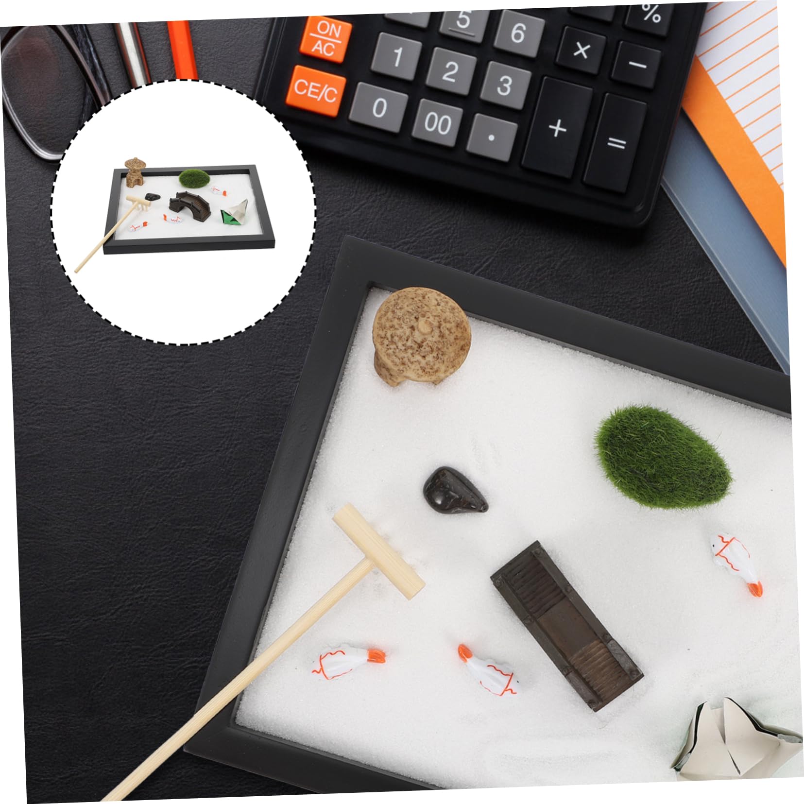 Abaodam Sandbox Sand Craftwork Home Decor Zen Style Tabletop Ornament Desktop Adornment