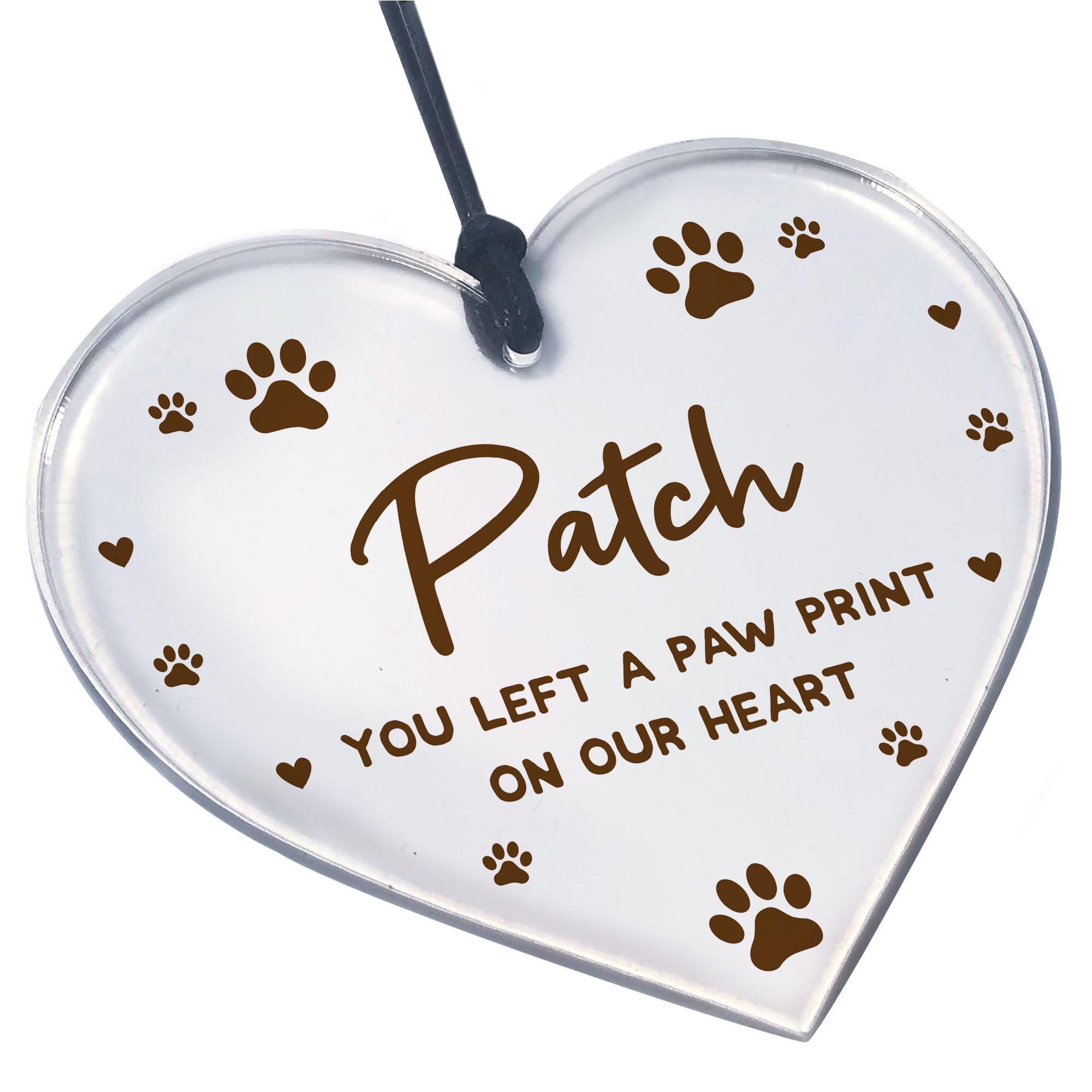 Red Ocean Personalised Dog Memorial Gift Remembrance Christmas Tree Decoration For Dog Cat Pet Memorial Plaque For Pet Keepsake