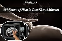 Vista 2 de Calentador de cuello con almohadilla térmica para microondas y máscara de ojos con peso, almohadilla térmica grande apta para microondas