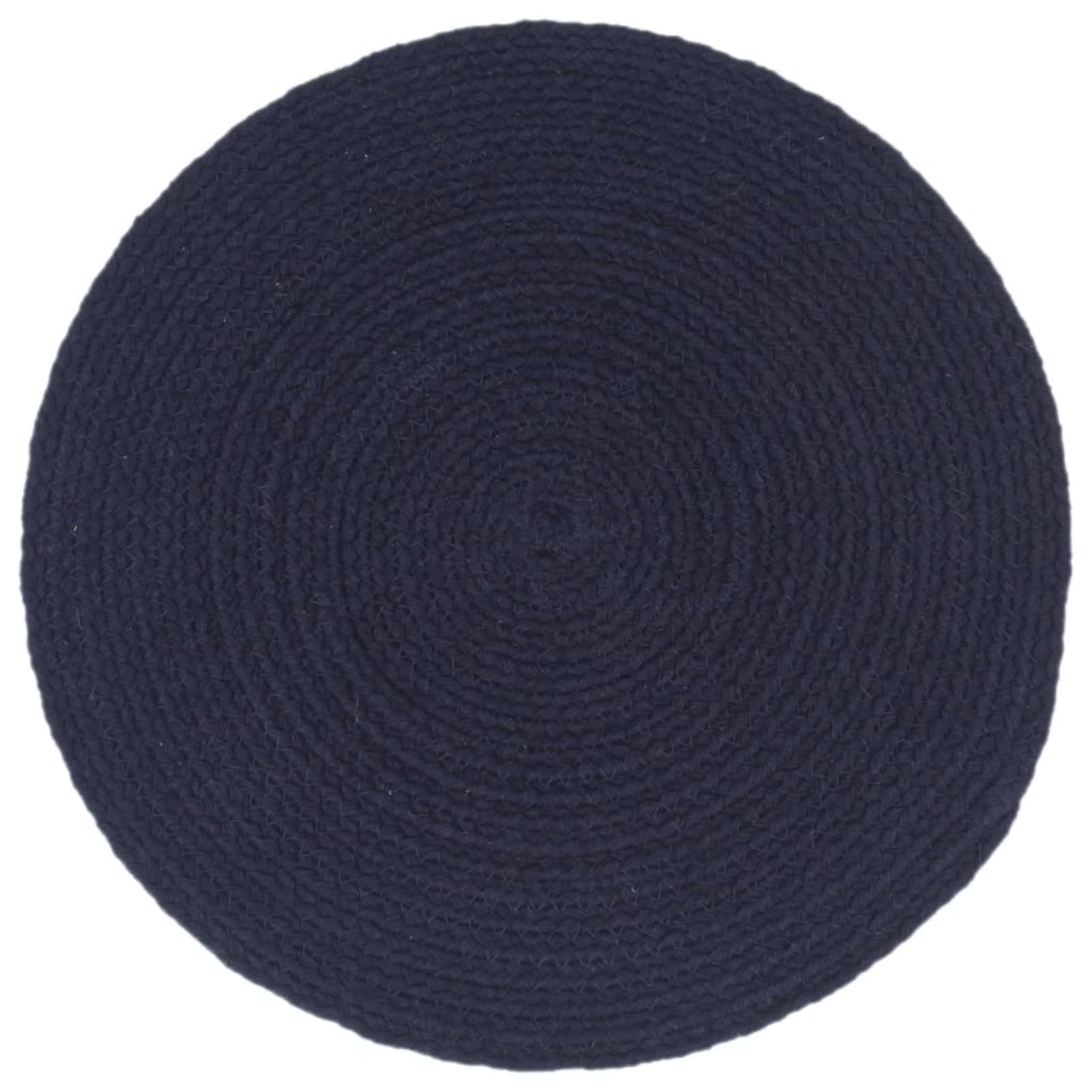 ShGaxin Mantel Individual 6 uds Liso Redondo algodón Azul Marino 38 cm, Salvamanteles Individuales, Placemat, Salva Manteles - SPU:133851
