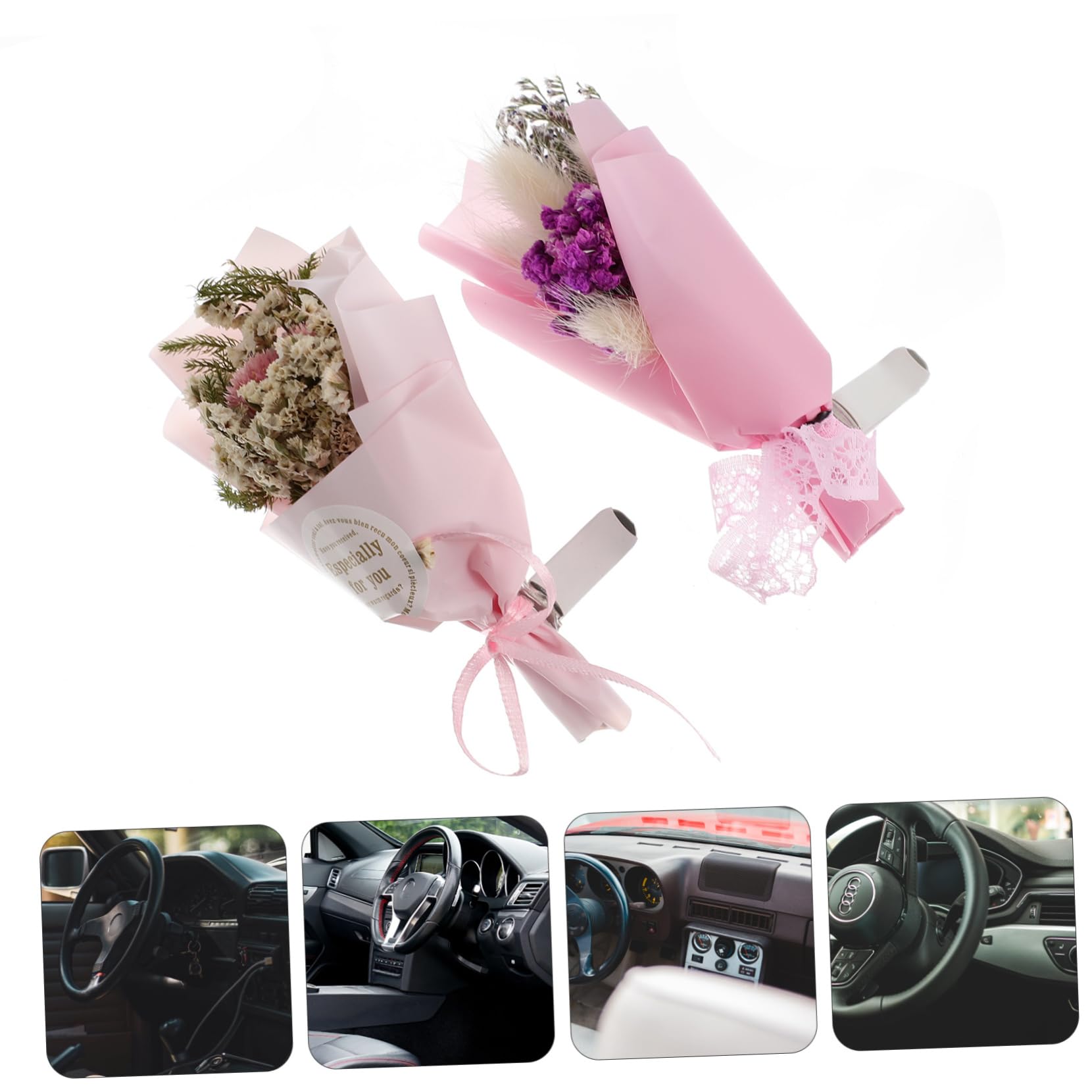 iplusmile 6pezzi Profumatore Per Auto Clip Con Fiori Secchi Da Diffusore Aromatico Elegante Per Ventilazione Auto Per Eliminare Odori Sgradevoli e Creare Un Atmosfera Rilassante