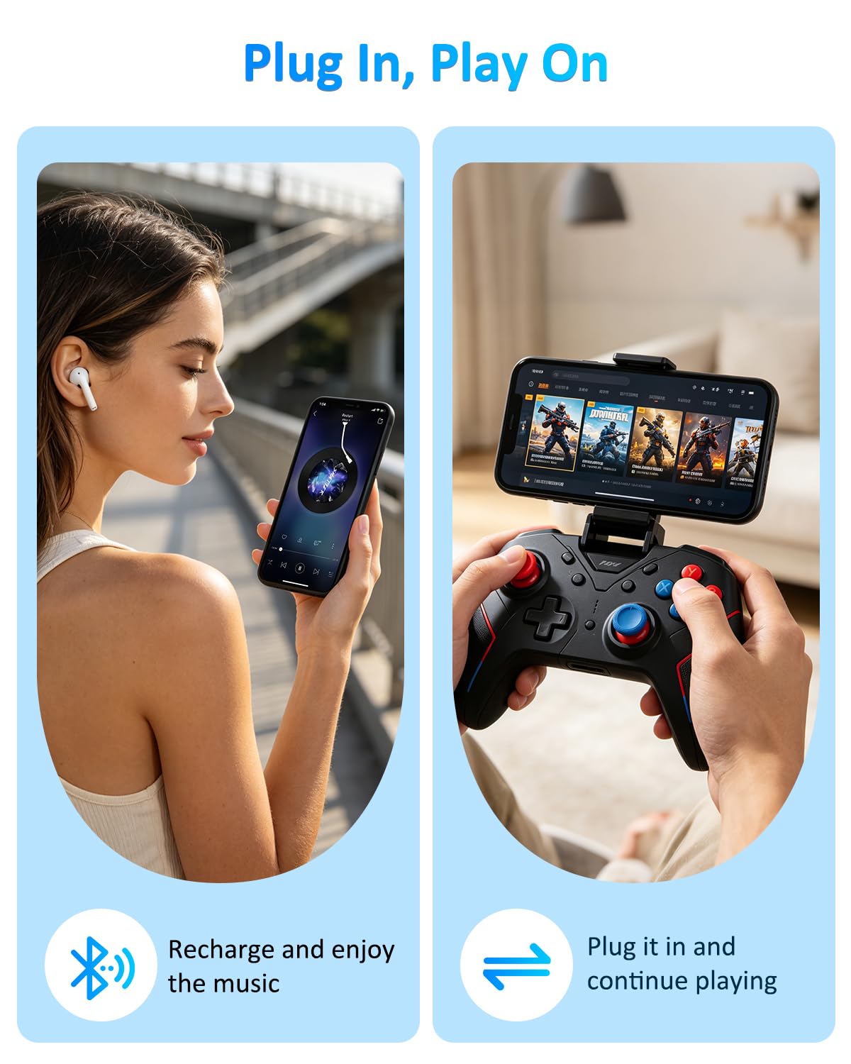Funda con batería para iPhone X/XS, 6000 mAh, delgada, recargable, extendida, cargador de batería de respaldo con soporte, batería portátil para iPhone X/XS, color negro