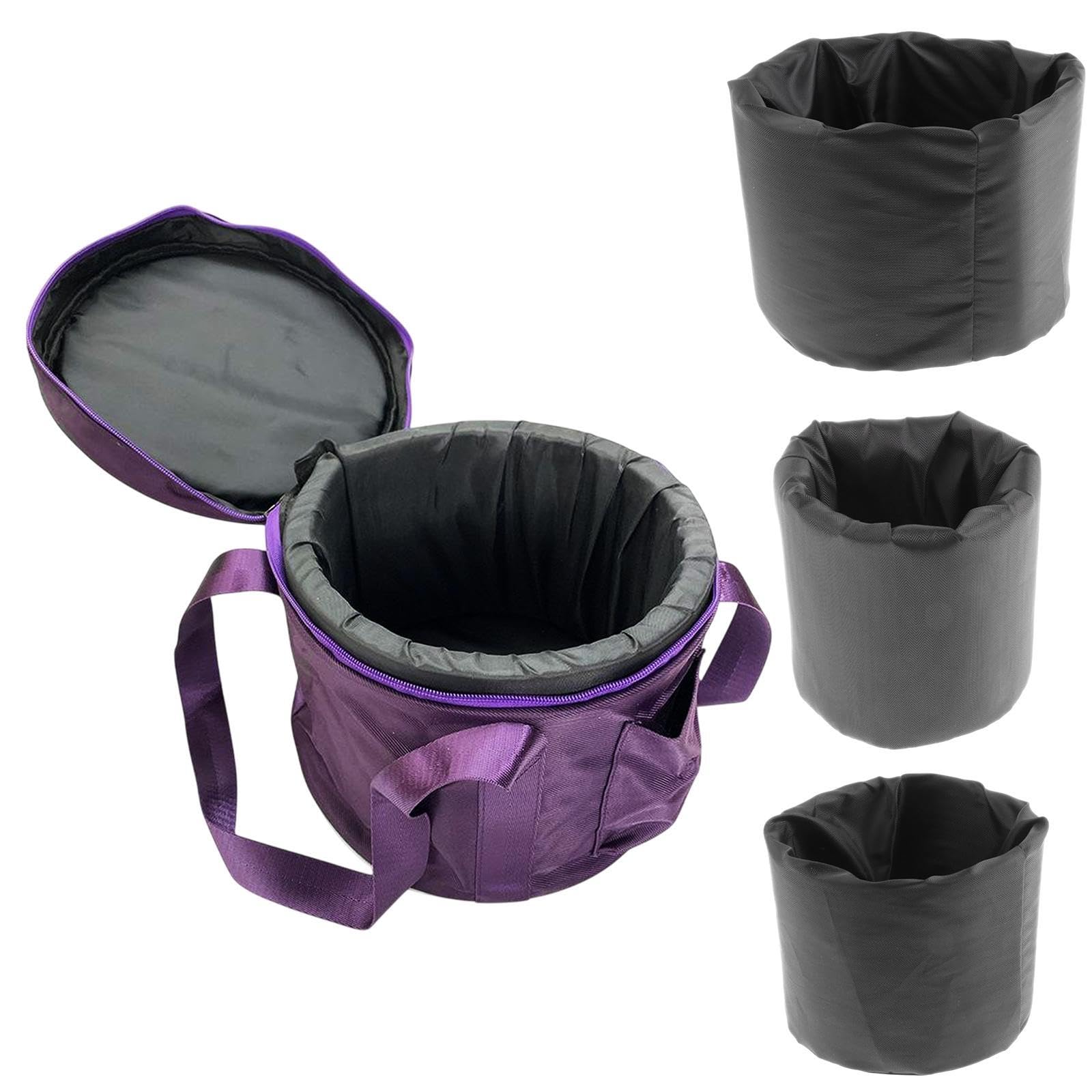 Colaxi Crystal Singing Bowls Carry Case Travel Bag Multifunctional Padded Thick Sound Bowl Case Detachable Liners for Travel Camping, 14 inch