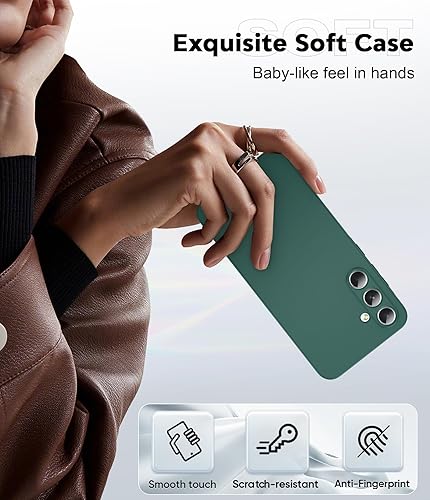 Miniatura 3 de LeYi Funda para Galaxy-A35-5G Funda Samsung A35 5G con protector de pantalla de vidrio templado, funda protectora antiarañazos a prueba de golpes
