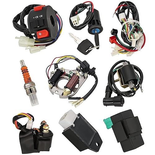 Kit completo de arnés de cableado CDI de bobina de estator de electricidad Endxedo Kit completo de arnés de cableado para ATV KLX de 4 tiempos, 50