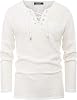 PJ PAUL JONES Mens Long Sleeve Linen Shirt Casual Hippie Cotton Beach T Shirts White XL