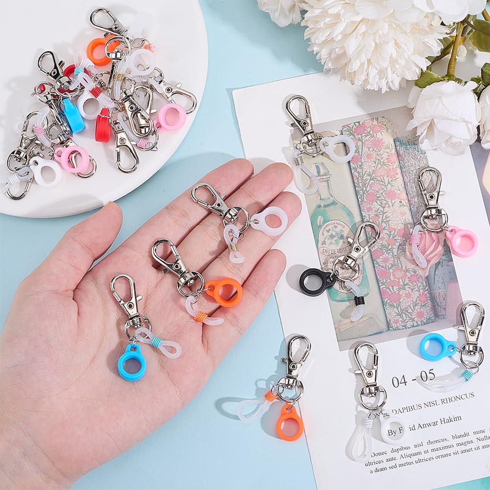 DELORIGIN 24Pcs Pen Holder Clips Lanyard Pen Holder Badge Adjustable Silicone Pen Clip With Lobster Clasp Pocket Hanging Holder Reel Clips for Nurse Teachers Fountain Pen Lipstick Prevent Loss Carry - Image 3