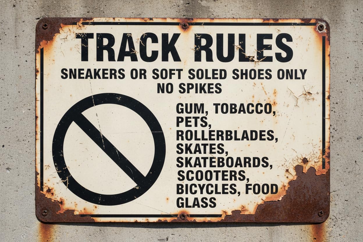 Wall Decor Track Rules - School Sign Metal Sign 8x12Inch Clear Signage For S, Fences Vintage Signs Aluminum Plates Printed