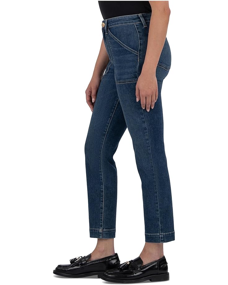 KUT from the Kloth Petite Reese High Rise Straight Leg -front Pork Chop Pockets - #2 of 4