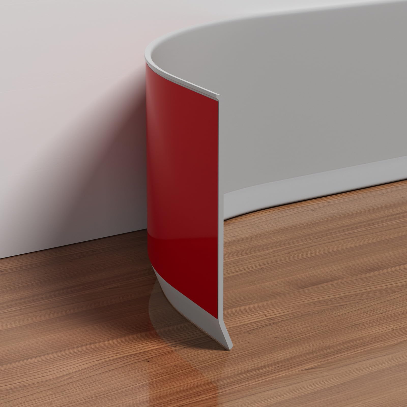 Photo 1 of Frantie Flexible Vinyl Baseboard Trim, 4 Inch Peel and Stick Molding Trim