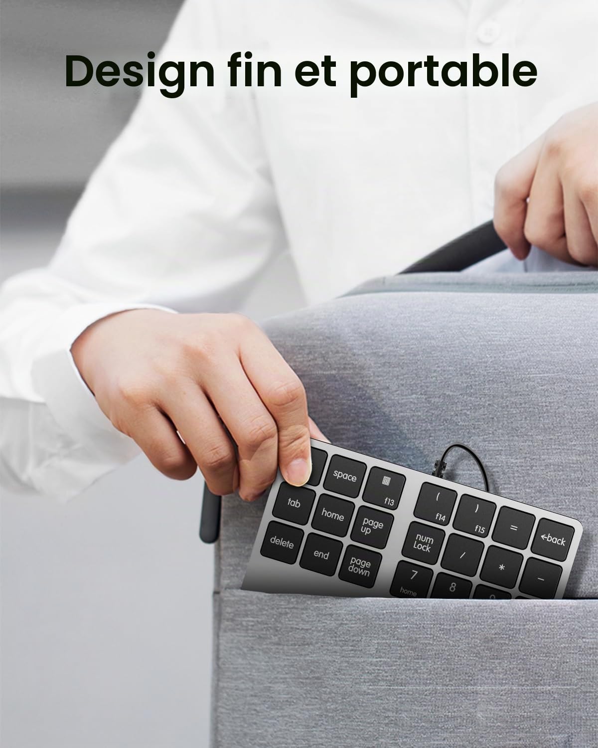 Kisnt KN300 Pavé numérique filaire USB-C pour entrée de données d'ordinateur portable