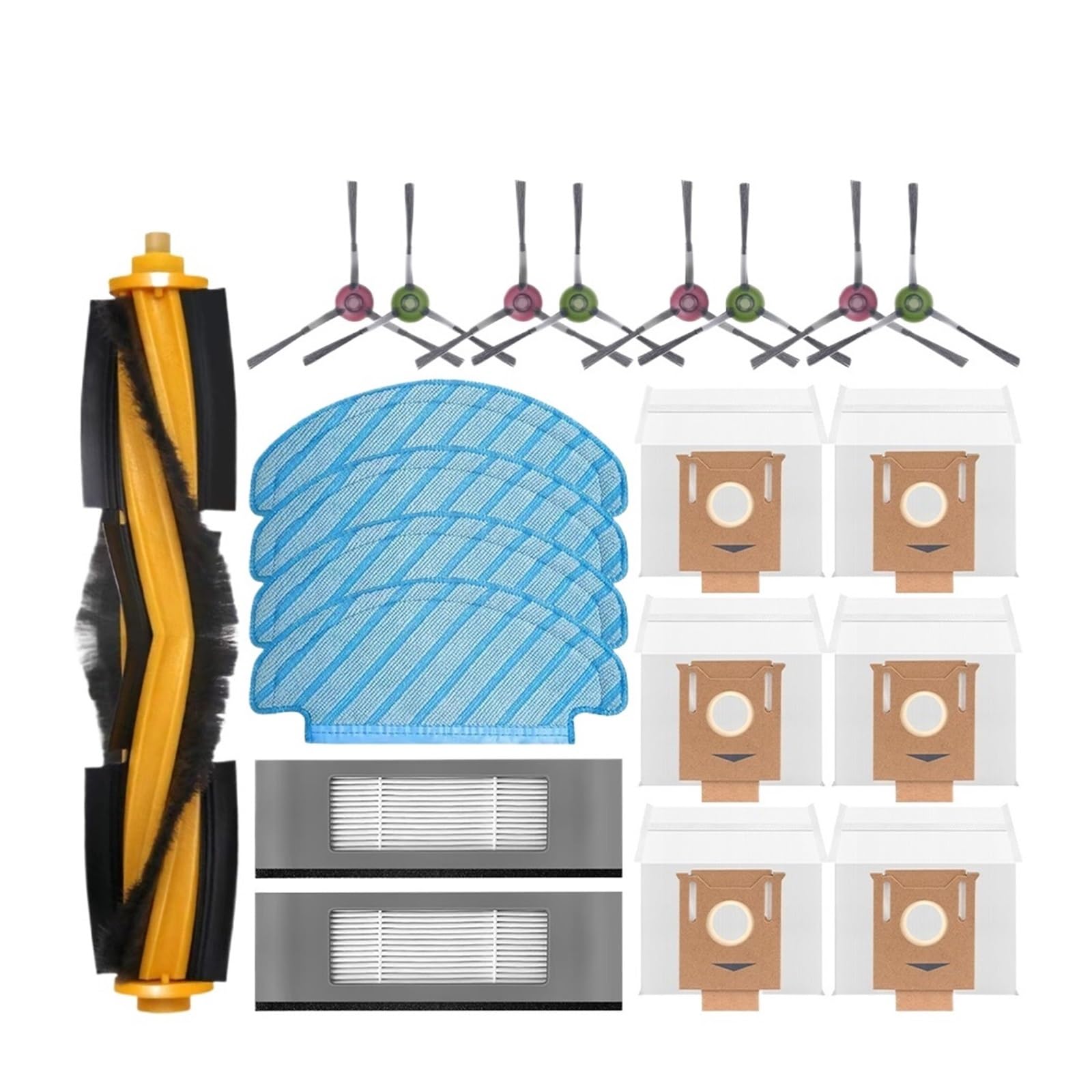 ASUIU Compatible For ECOVACS ，Compatible For Deebot， T8 AIVI， T9AIVI， N8Pro AIVI， N9 ，N10， N10Plus， Accessories, Side Brush, Dust Bag(O)