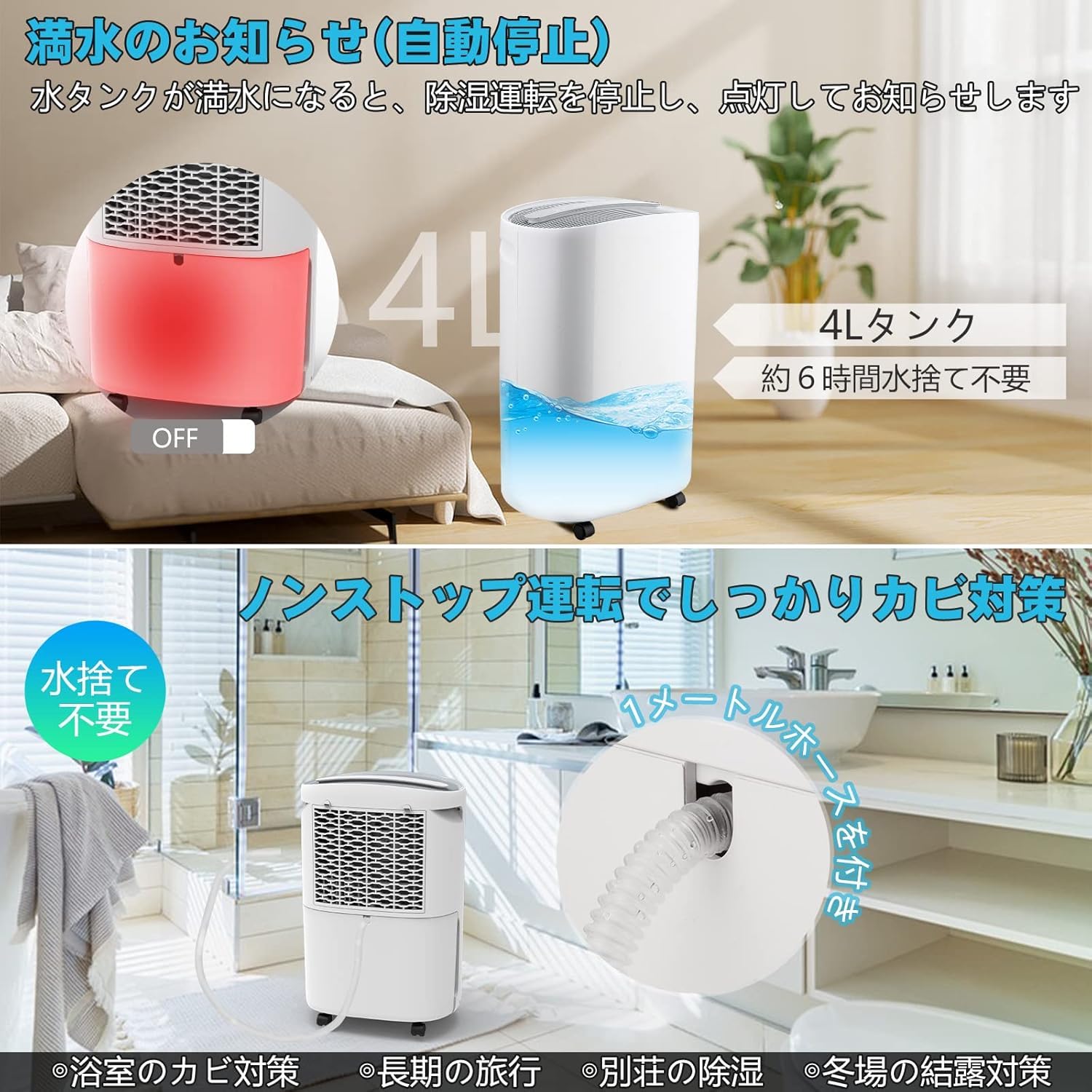 Amazon | 除湿機 除湿器 コンプレッサー式 【20L大容量 (80畳】加湿  