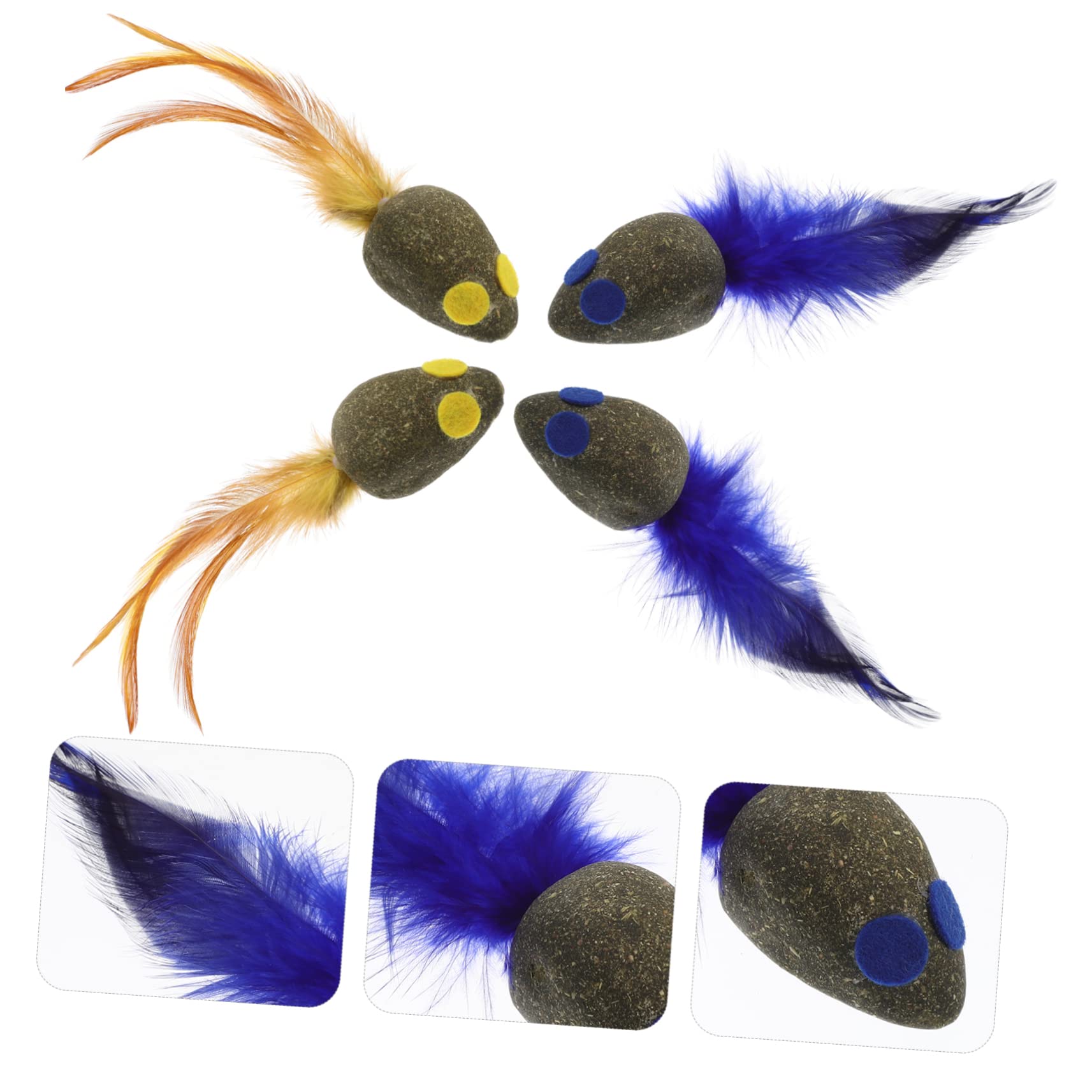 FRCOLOR 16 Piezas Juguetes para Gatos Juguetes para Mascotas Gatitos Juguete Hierba gatera Juguete para Gatos Gato de apartamento Gato Juguetes chirriantes para Mascotas Modelo de ratón