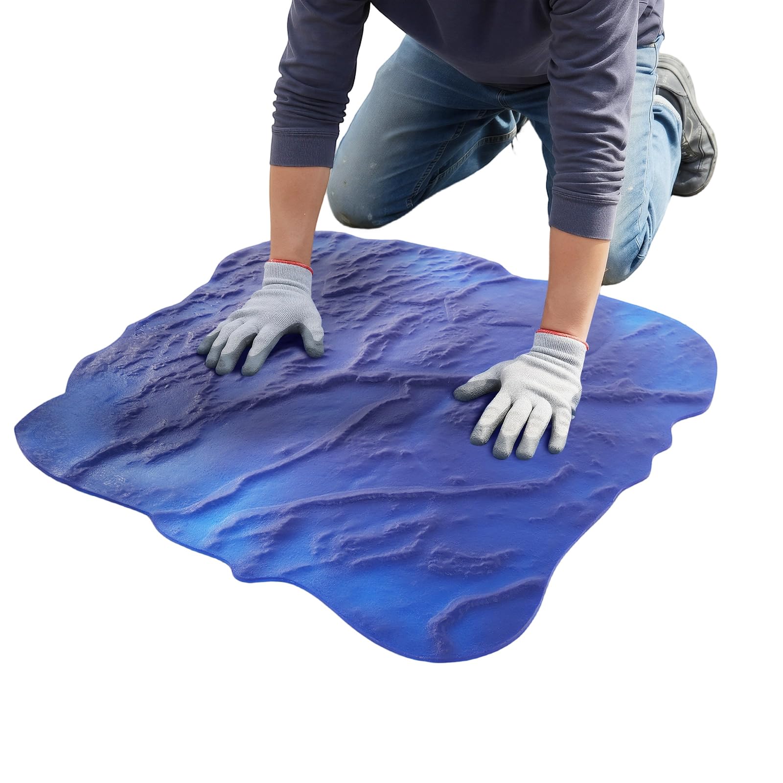 Seamless Concrete Stamp Mat 36" x 36" Seamless Concrete Texturing Skin Stamps Mold Concrete Slate Pattern Decorative Concrete Texture Mats for Walls