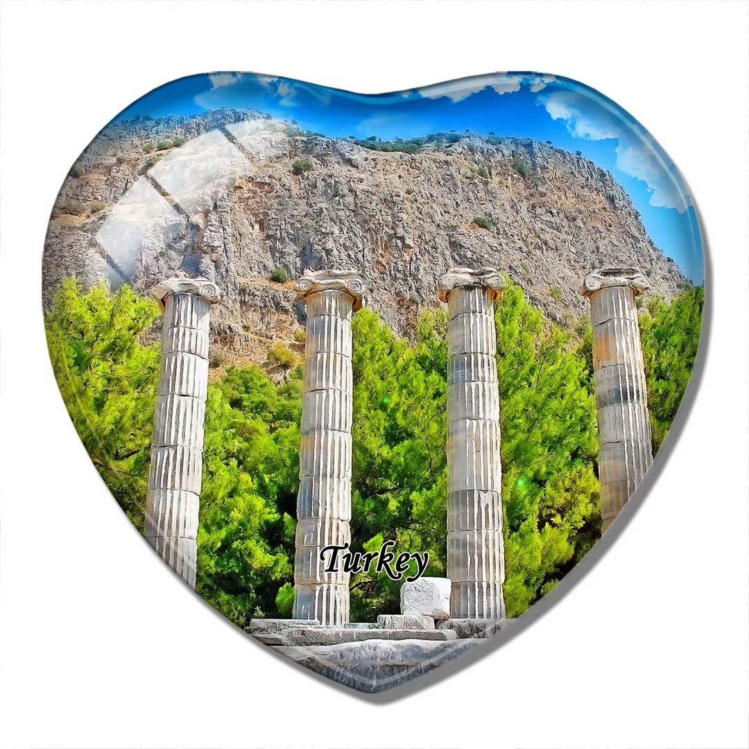 "N/A" Turkey Magnet Turkey Priene Kusadasi 3D Fridge Magnet Crafts Souvenir Crystal Refrigerator Magnets Collection Travel Gift