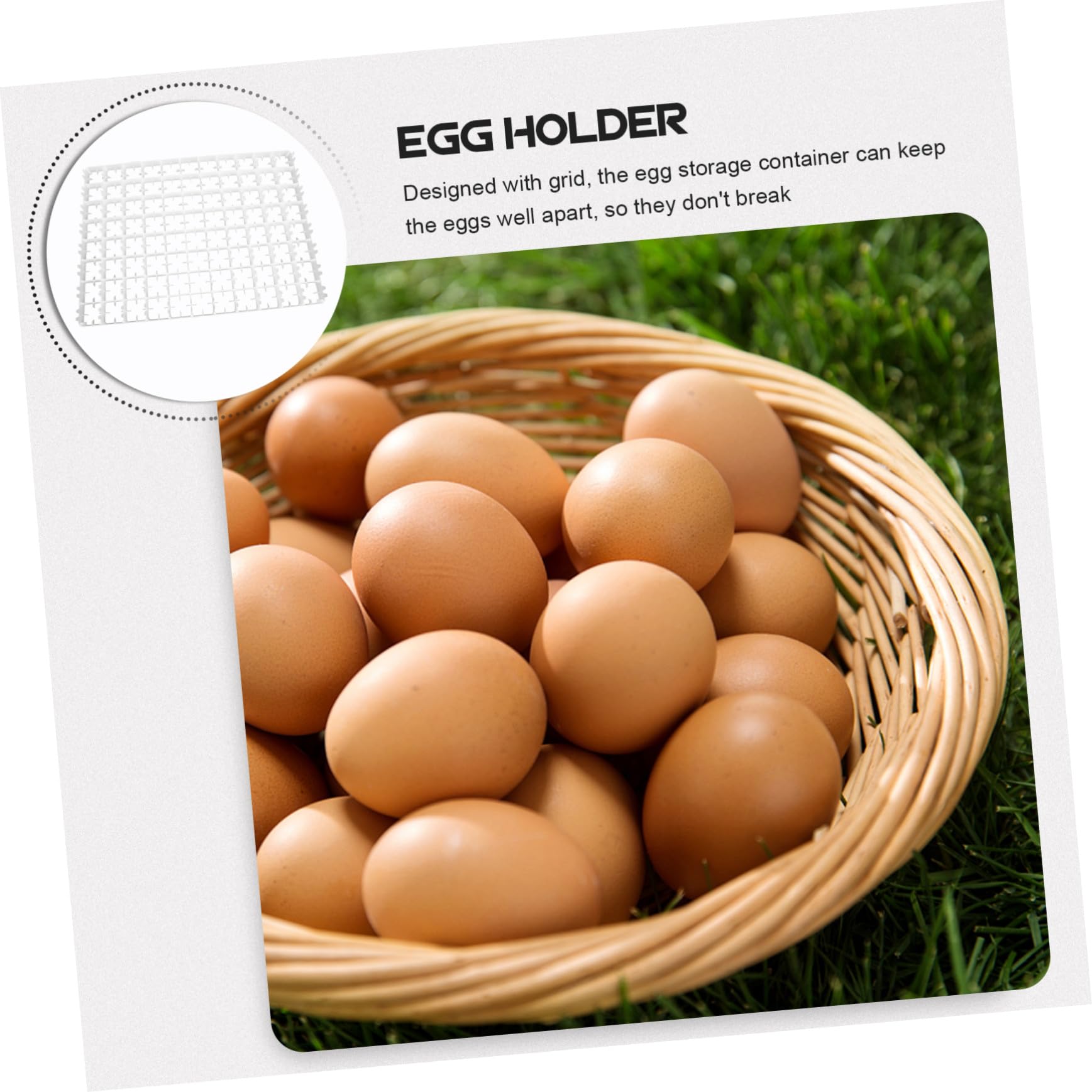 jojofuny Incubadora Resistente Plástico 88 Huevos de Bandeja para Compartimentos de Protector Almacenamiento Seguro Hogar