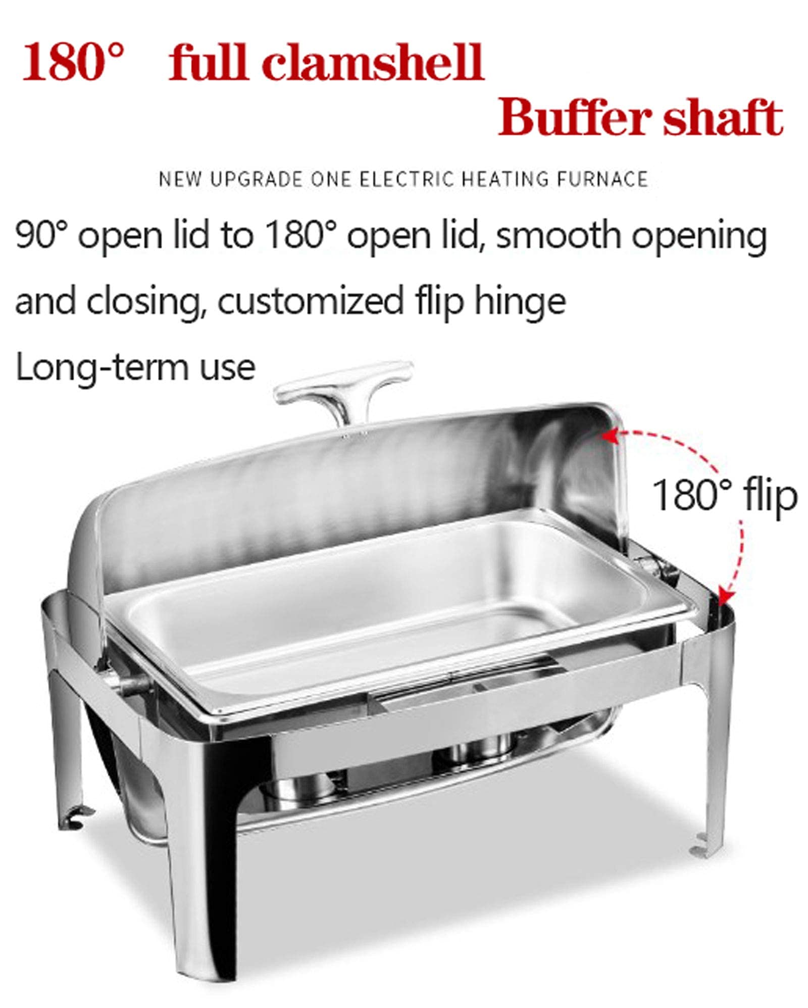 Scaldavivande con Coperchi, Scaldavivande Elettrici da 9 Litri per Feste e Buffet, Server da Buffet in Acciaio Inossidabile per Matrimoni o Feste a Buffet - Mantieni il Cibo Caldo Tutto il Giorno