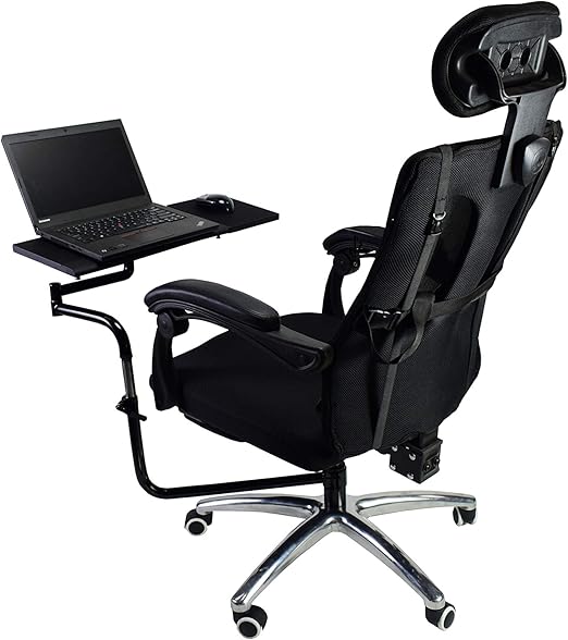 Ergonomic Laptop/Keyboard/Mouse Stand/Mount/Holder Installed to Chair