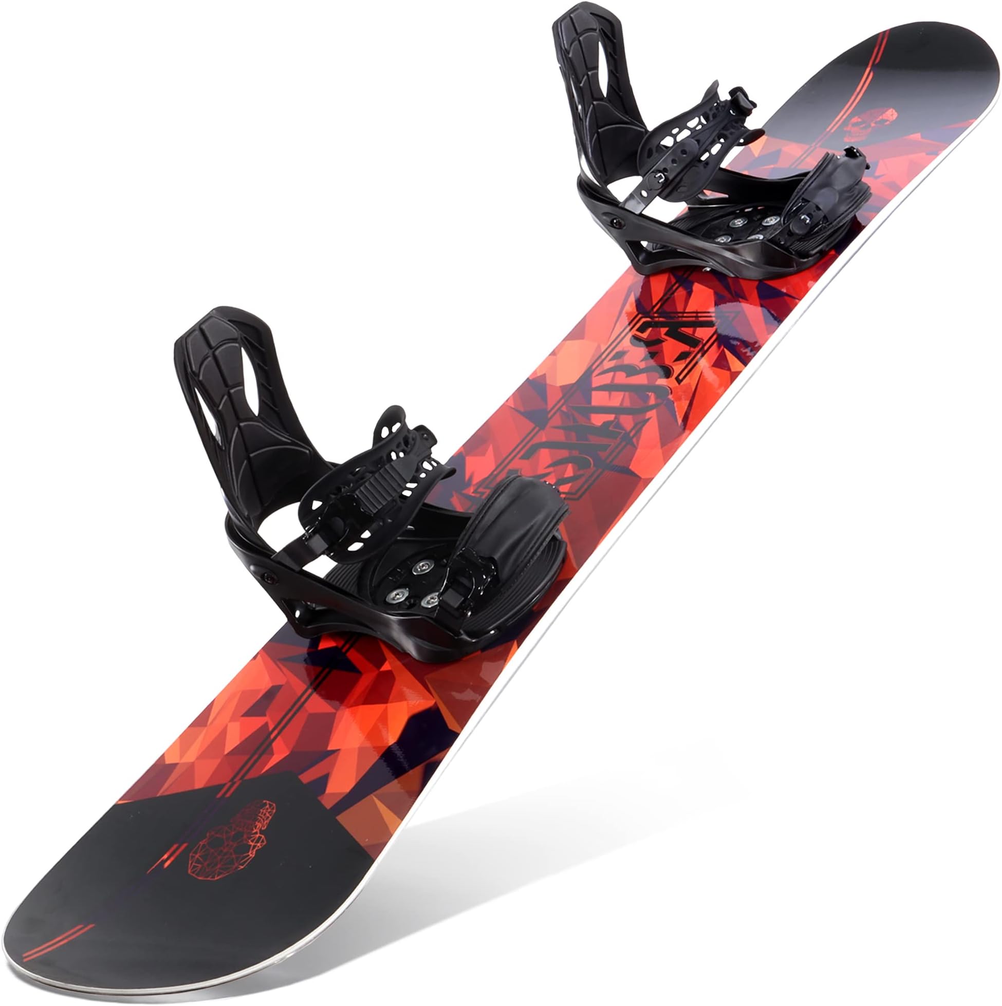 STAUBER Summit Snowboard & Binding Package, Size 158, 153, 148, 143, 138, 133, 128 - Best All Terrain, Twin Directional, Hybrid Profile Snowboard - Fully Adjustable Bindings - Designed For All Levels