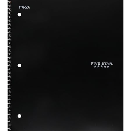 Amazon.com : Five Star Spiral Notebooks, 5 Subject, College Ruled Paper ...