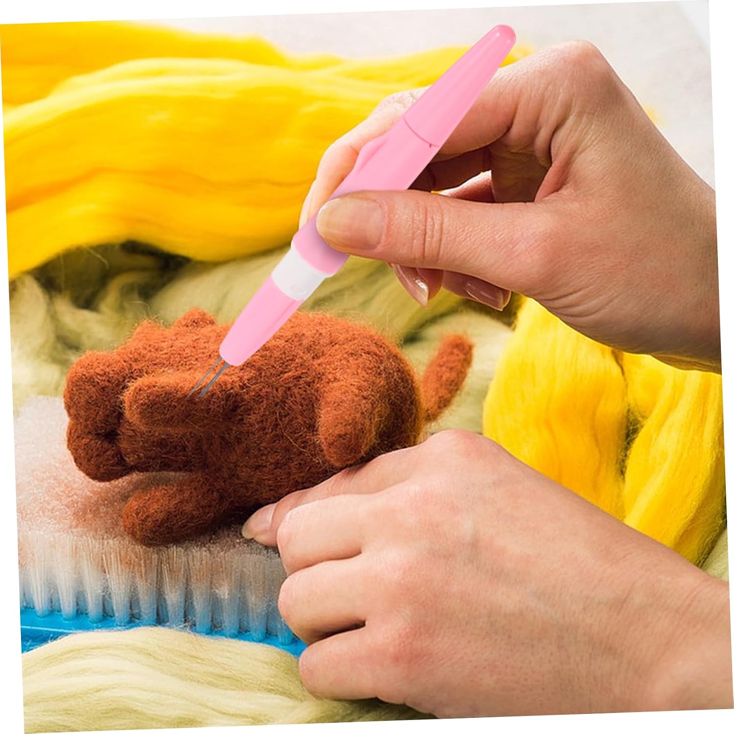 DIYEAH 1 Set Needle Felting Tool Durable Pen for DIY Patchwork Crafting Comfortable Grip Embroidery Pen with Protective Cap for Safe Storage