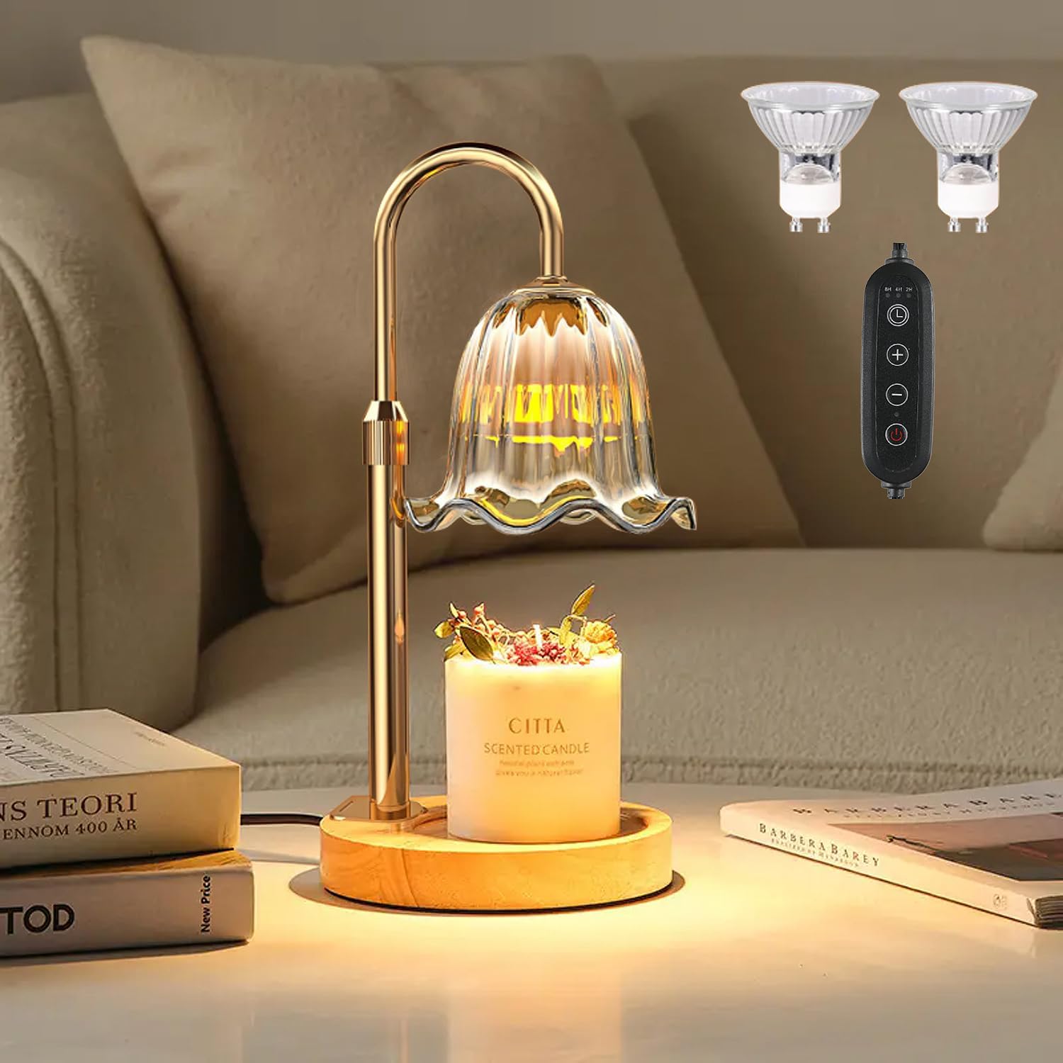 Candle Warmer Lamp with Timer & Dimmer