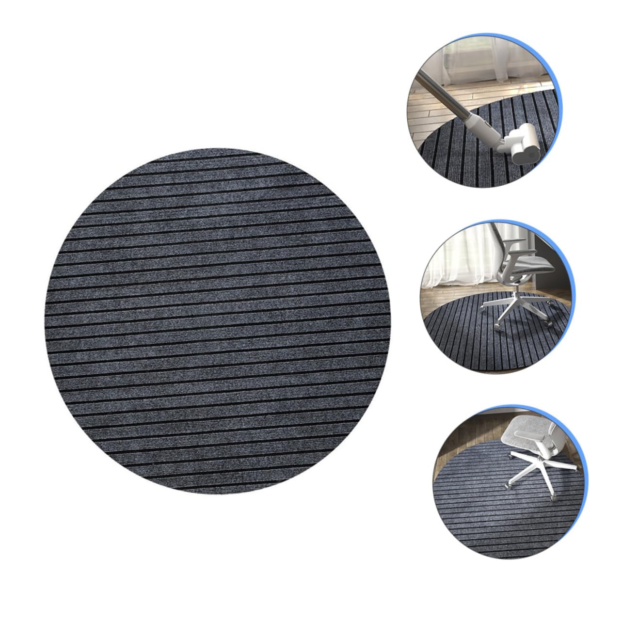 Genérico Alfombra del Piso de la Silla Malla Coche Postal Puerta Alfombra Oficina despacho Almohadilla para el Piso de la Silla Alfombrilla para a de Juego Mezclado Dark Grey