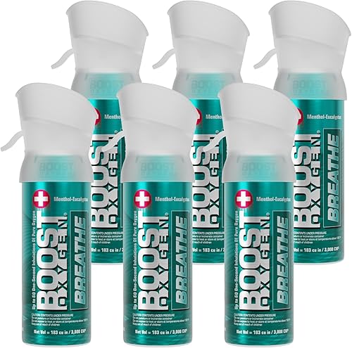 Miniatura 1 de Oxígeno suplementario Boost Oxygen de 3 litros para llevar, apoyo respiratorio totalmente natural para la salud, bienestar, rendimiento,