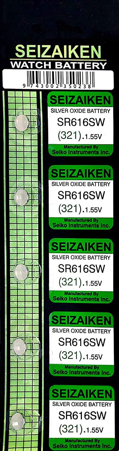 LUBA® Seizaiken SR616SW (321) Silver Oxide Watch Battery (Pack of 5)-image-36