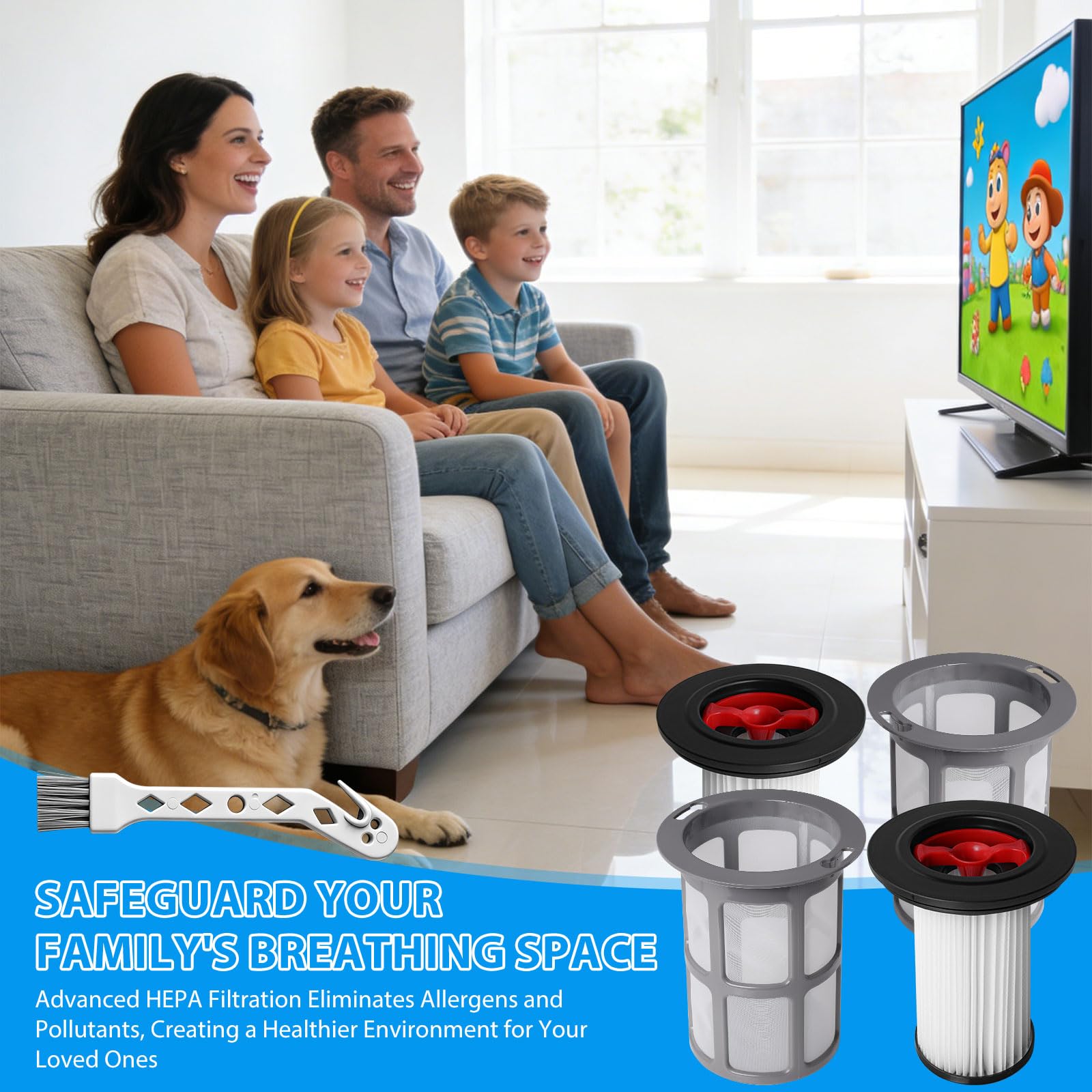 2 sztuki filtrów zamiennych i filtrów do odkurzacza, ochrona przed kłaczkami, kompatybilne z zestawem odkurzaczy Bosch Unlimited Gen2 Series 8, kompatybilne z 12036642, 12023349 z 1 szczotką do