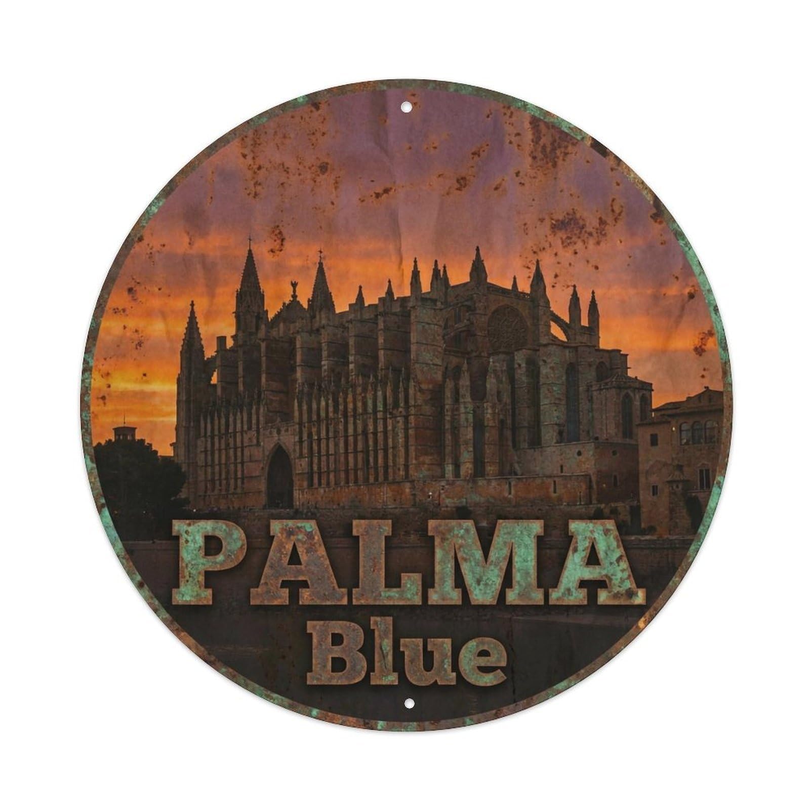 Vintage Travel Palma Spain Spirit Metal Tin Sign
