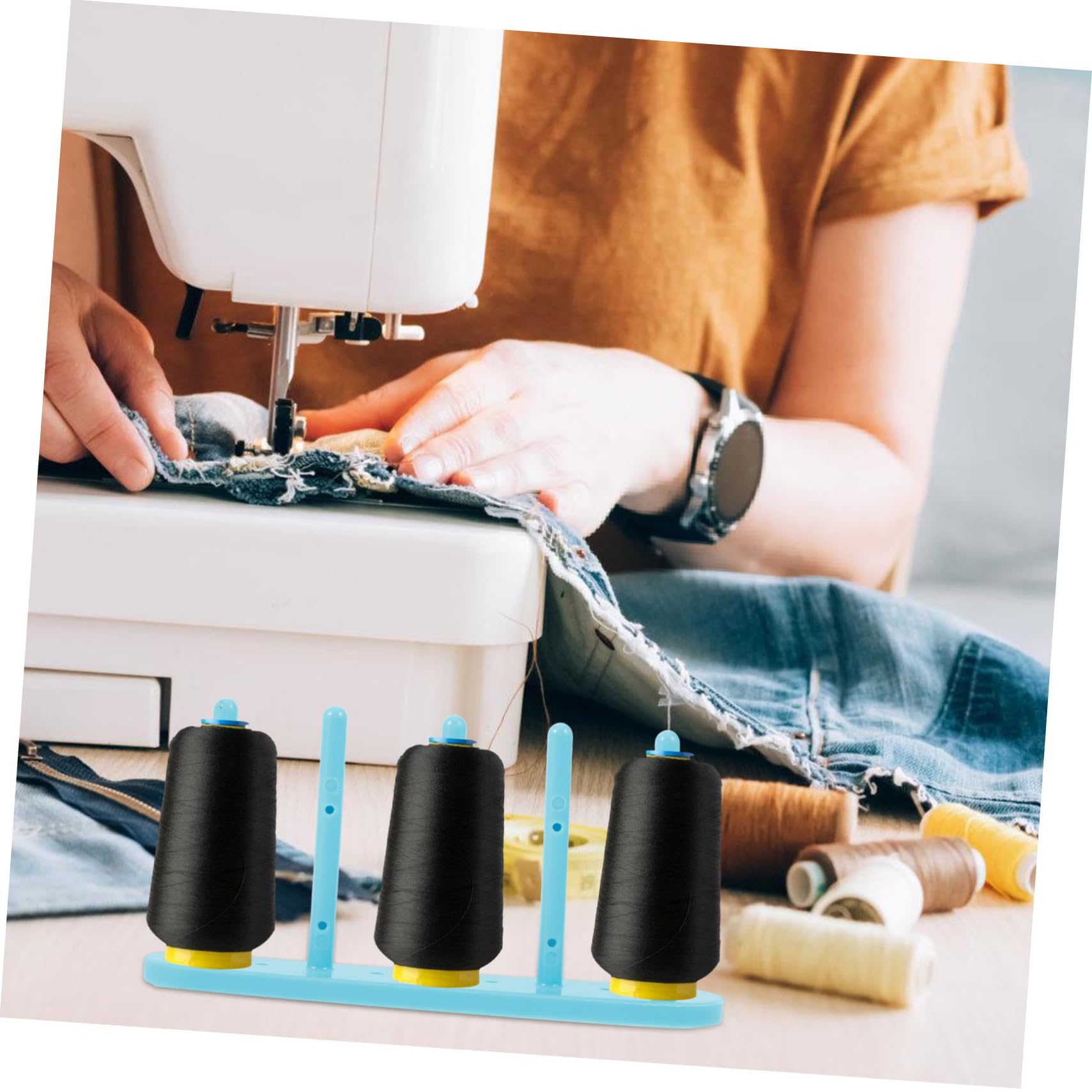 STOBOK Porta Rocchetti in Plastica per Filo da Cucito Solido da 4 Pezzi Organizer per Rocchetti Porta Filo per Riporre Il Filo E Trapuntare