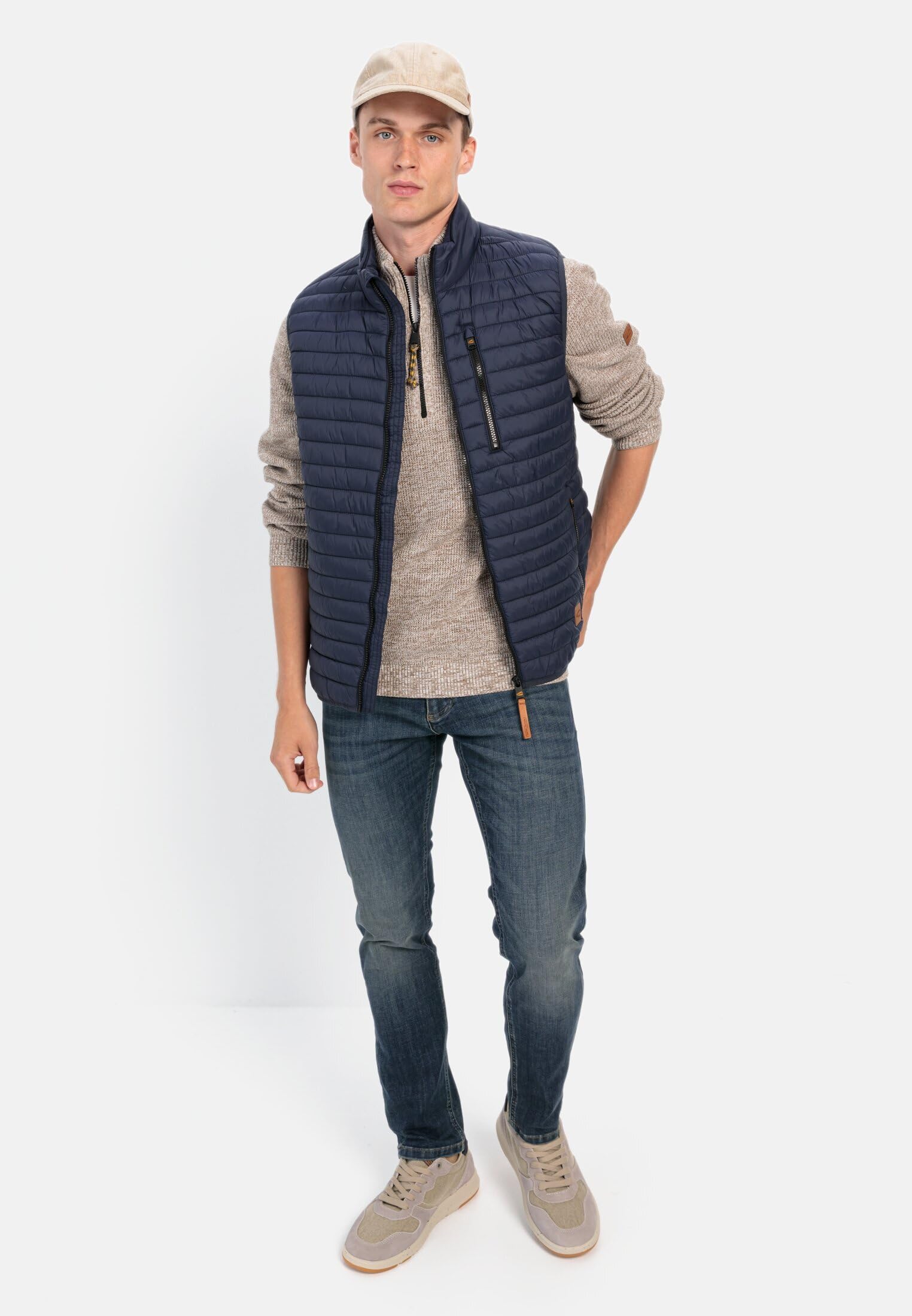 camel active Herren Steppweste aus recyceltem Polyamid