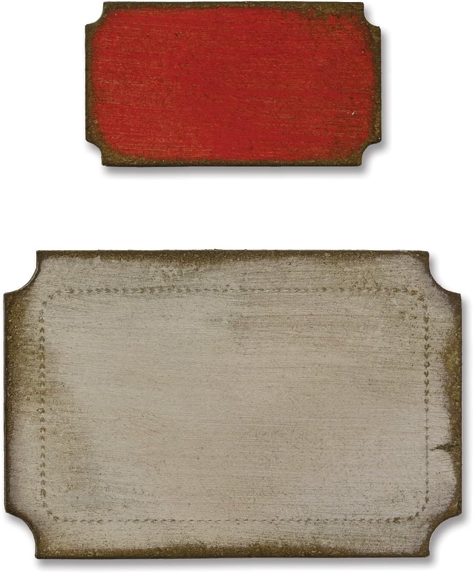 Sizzix Movers &amp; Shapers Magnetic Dies By Tim Holtz 2/Pkg-Ticke