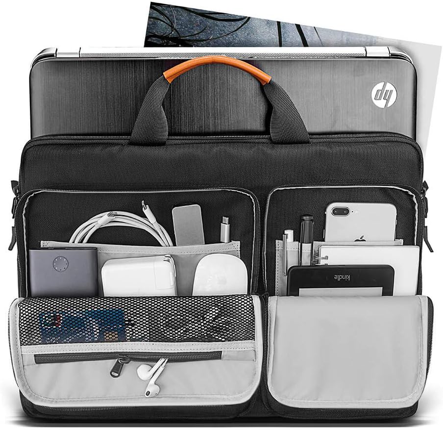 Hоt Dеаlѕ tomtoc 360 Protective Laptop Shoulder Bag for The New Razer Blade Pro 17, HP ENVY Laptop 17 Inch, Dell Inspiron 17 3000 Laptop, ASUS ROG ZEPHYRUS S 17.3 Inch, Notebook Bag with Accessory Pocket