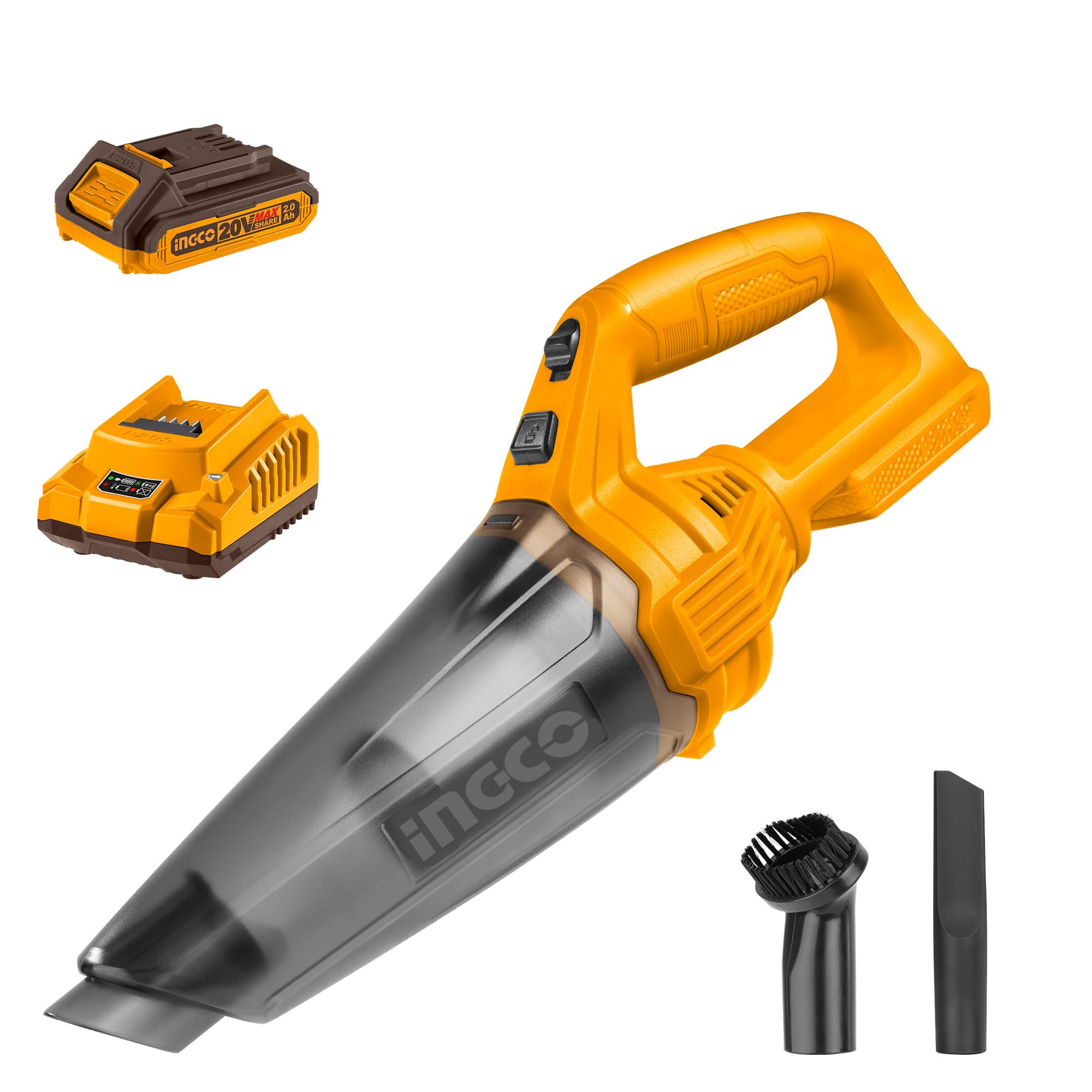IngcoCordless Handheld Vacuum Cleaner for Home, Car Use, Strong Suction ≥ 9000 PA, Lightweight & Durable