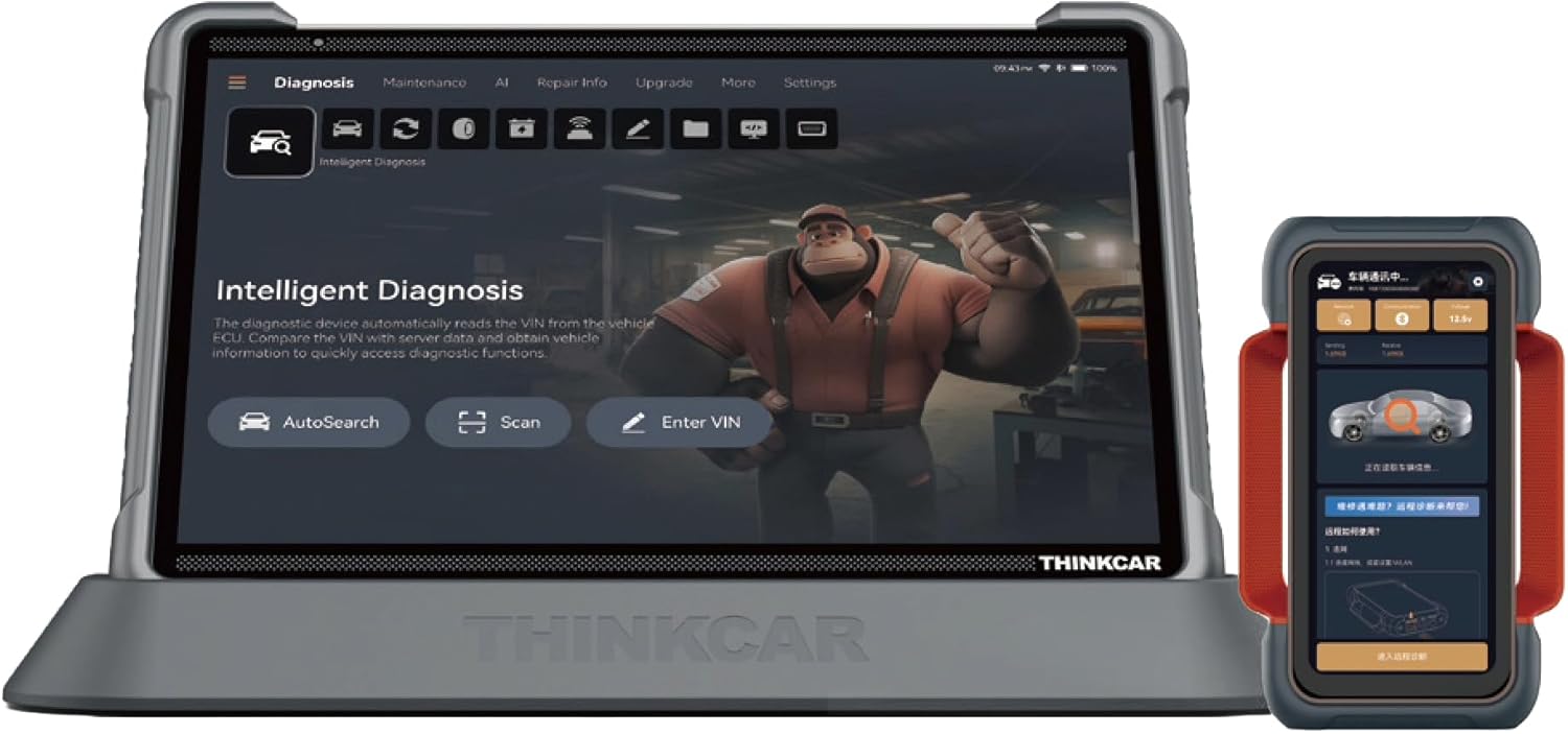 thinkcar Automotive Scanner Diagnostic Tool EXPERT399 48 Special Functions Can FD FCA DIAGNOSTIC Complete Gasoline Diesel EV with Artificial Intelligence