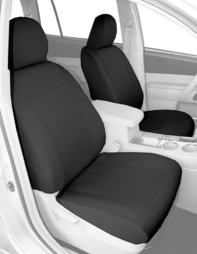 CalTrend EuroSport - Fundas de asiento delanteros para Nissan Cube 2012-2014, color gris claro, inserto y moldura