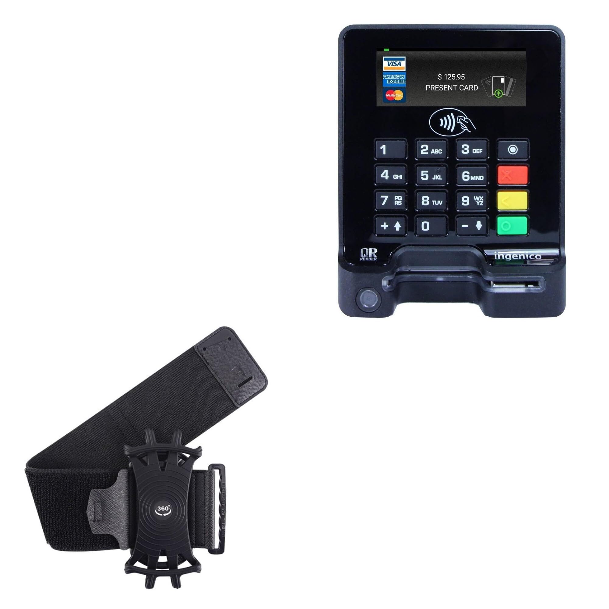 BoxWave Holster Compatible with Unihertz Luna - ActiveStretch Sport Armband, Adjustable Armband for Workout and Running - Jet Black