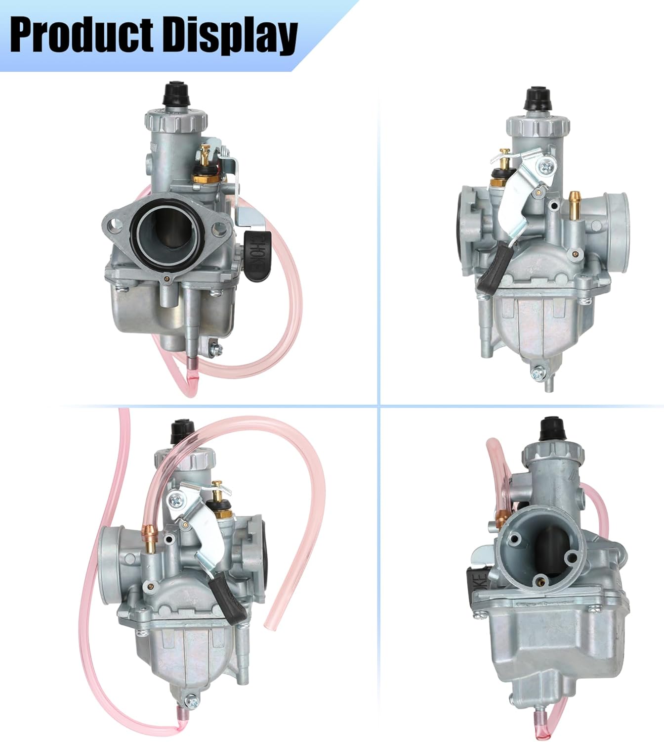 YOXUFA VM22 26mm Carburetor Throttle Assembly Kit Replacement for Predator 212cc 224cc 196cc 6.5hp Coleman CT200U BT200X CT200U-EX Baja Warrior MB200 Axis M200 KT196 GX160 Mini Bike Go Kart Parts