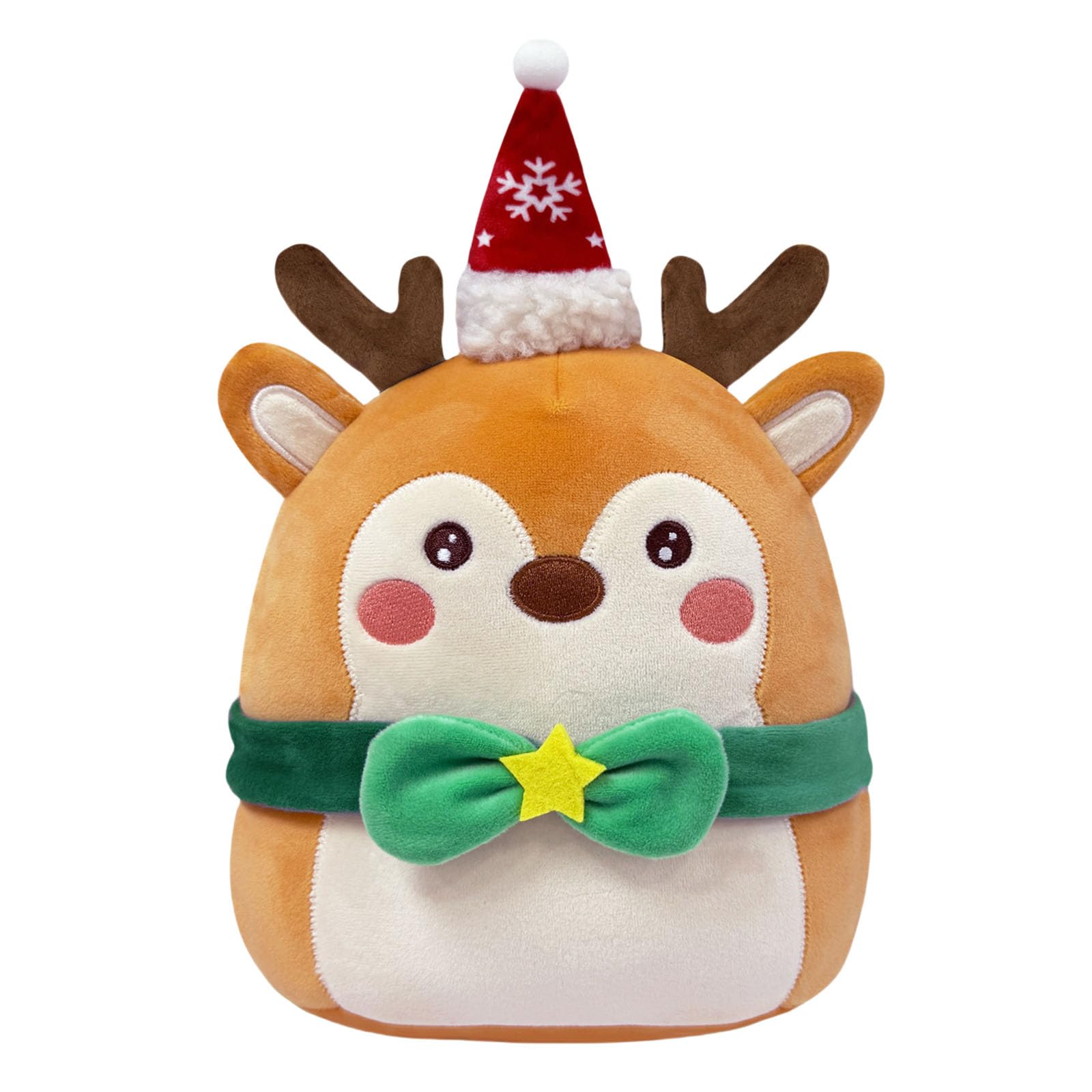 9.8" Reindeer Plush Pillow Toy, 25cm Soft Cuddly Doll for Kids, Christmas Collection — image 1