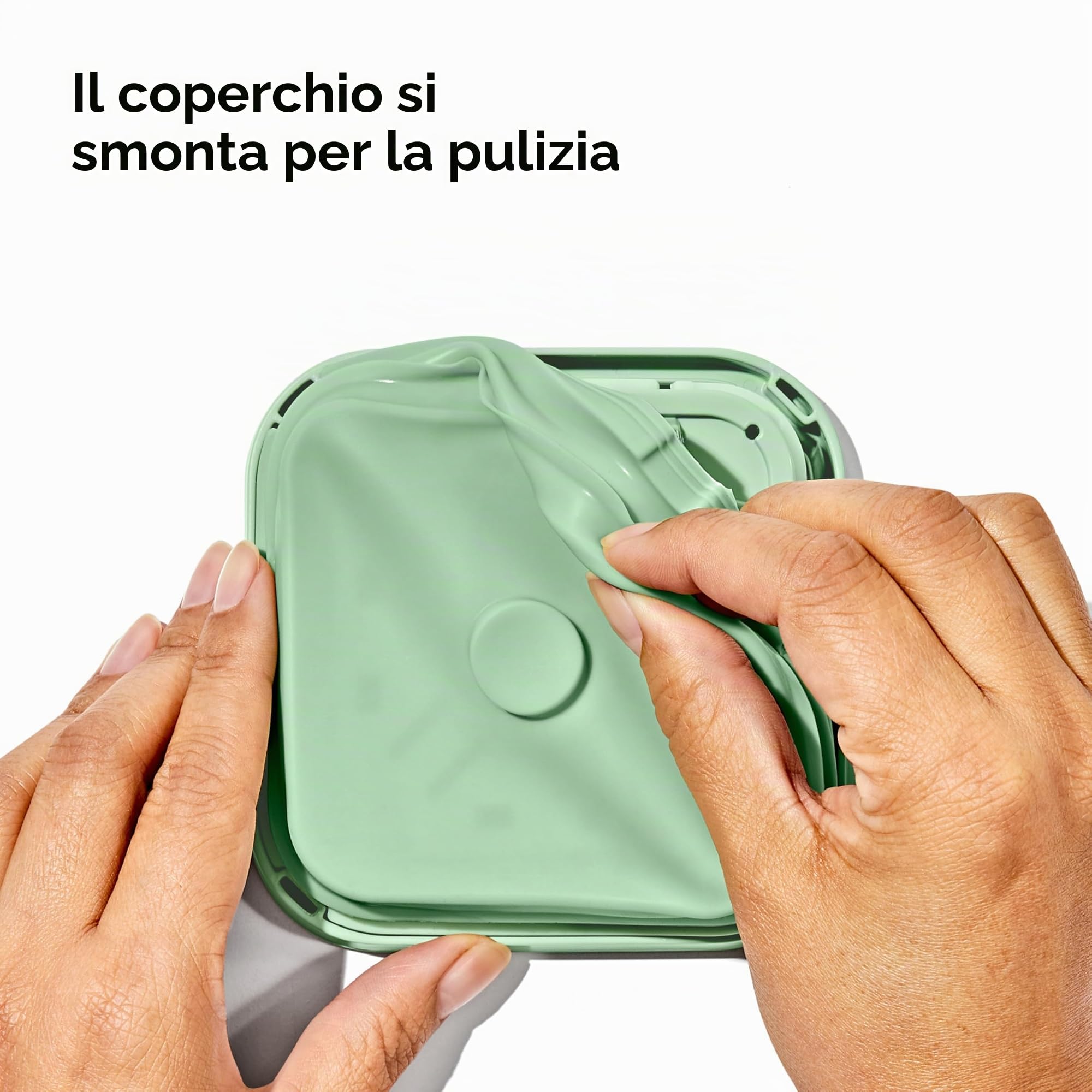 OXO Good Grips POP - Set di 3 contenitori con mini cucchiai, motivo: pistacchio, edizione limitata