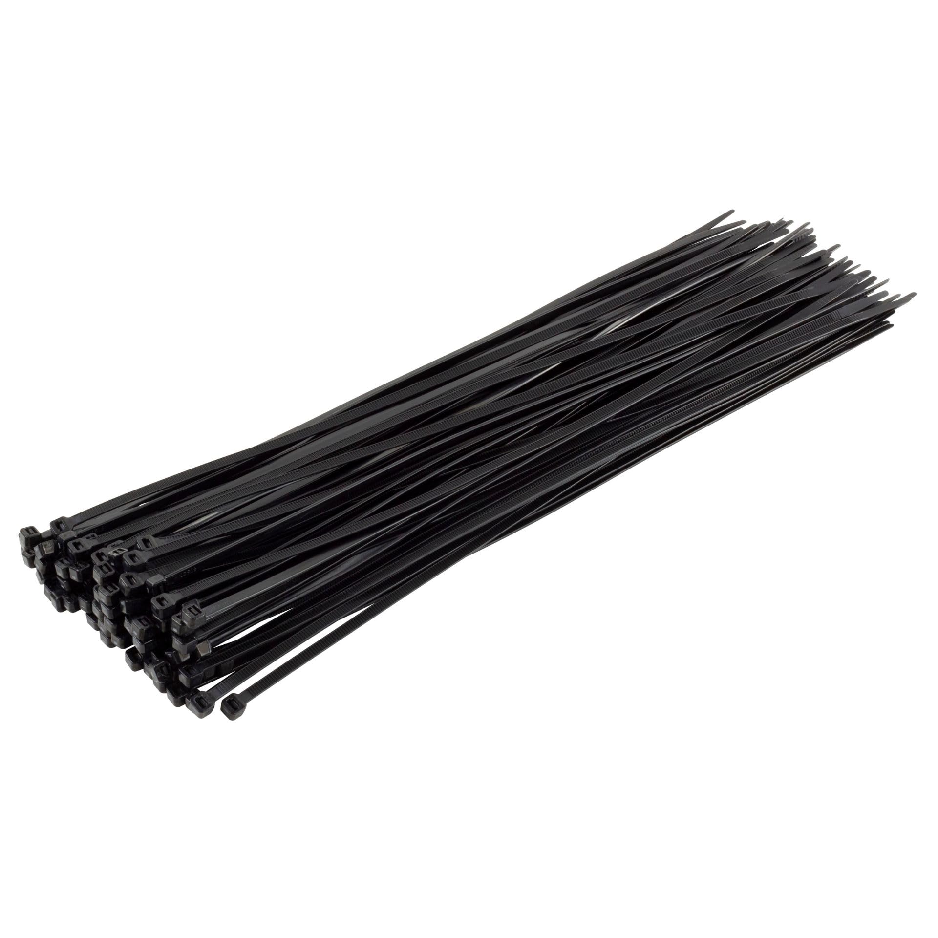 GTSE Heavy Duty Long Black Cable Ties, 914mm x 9.0mm, Pack of 100, Premium Nylon Zip Ties, Plastic Tie Wraps, Secure Self-Locking Mechanism, for Home, Garden, Office and DIY