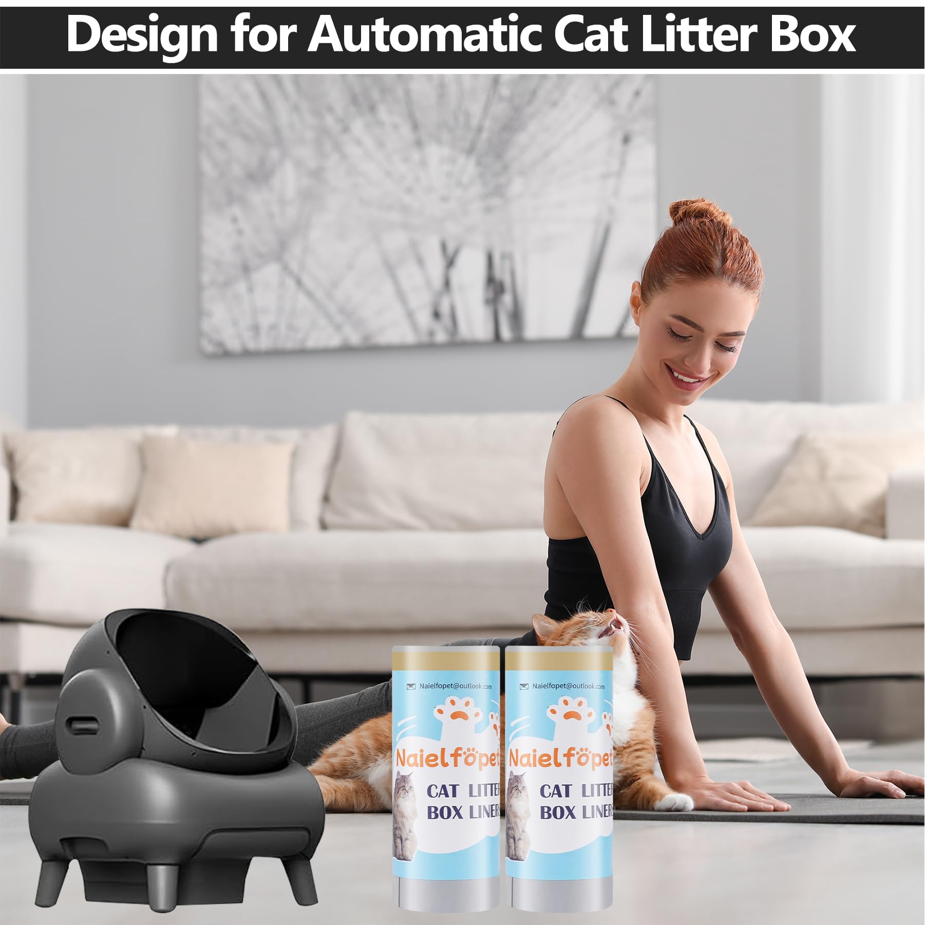 30 bolsas de arena para gatos, compatibles con Neakasa M1 con parte superior abierta, autolimpiable, bolsas de basura supergruesas de 3 mils, bolsas de basura de 27 x 13 pulgadas