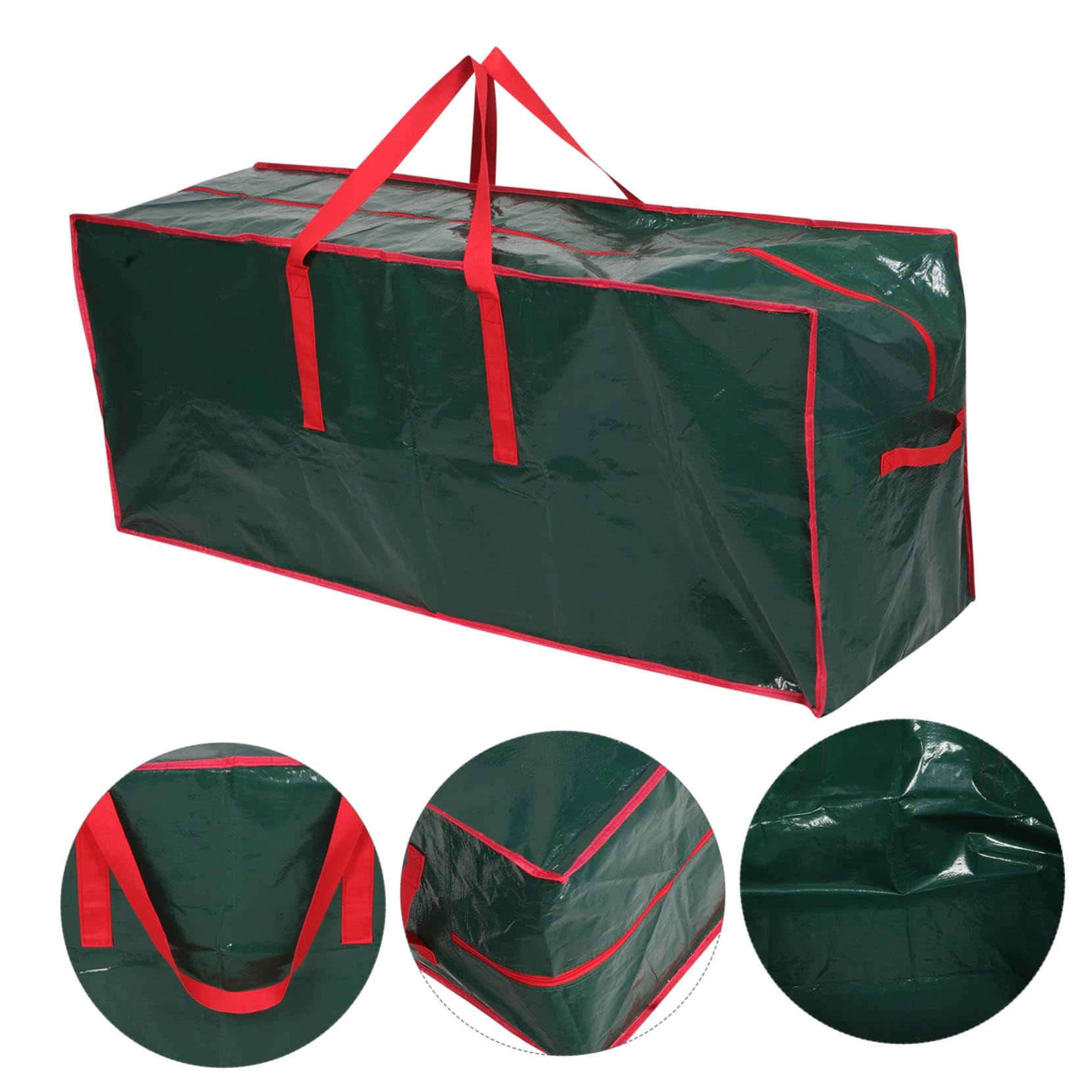 SOIMISS Borsa Portaoggetti per Albero di Natale Organizer Manici Rinforzati e Cerniere Grande Capacità per Decorazioni Natalizie e Uso Interno ed Esterno
