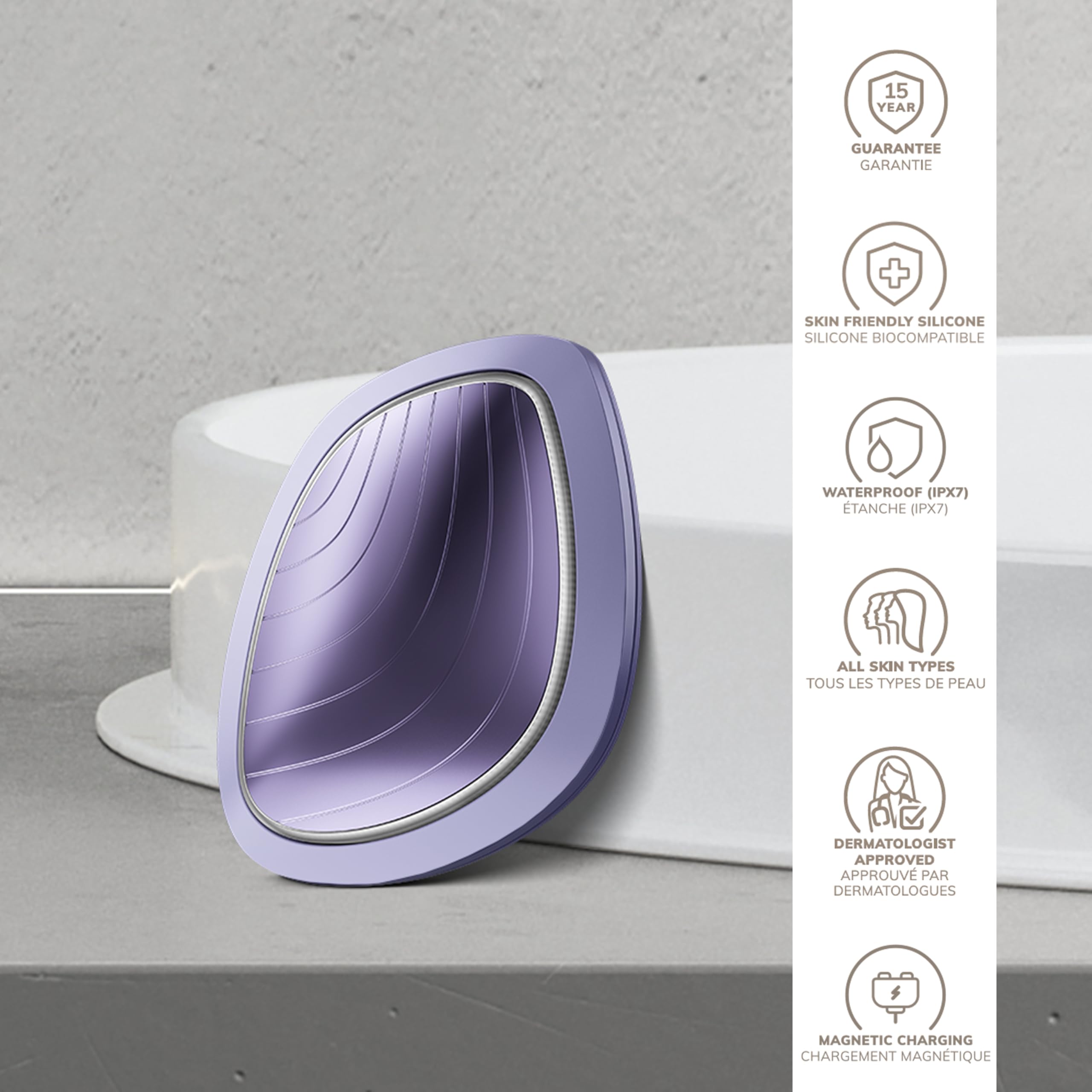 GESKE | SmartAppGuided™ Sonic Warm & Cool Mask | 9 en 1 | Máscara facial LED de belleza | Espectro LED completo y terapia de luz roja | Calor/frío | Mayor absorción de productosl | masajeador facial