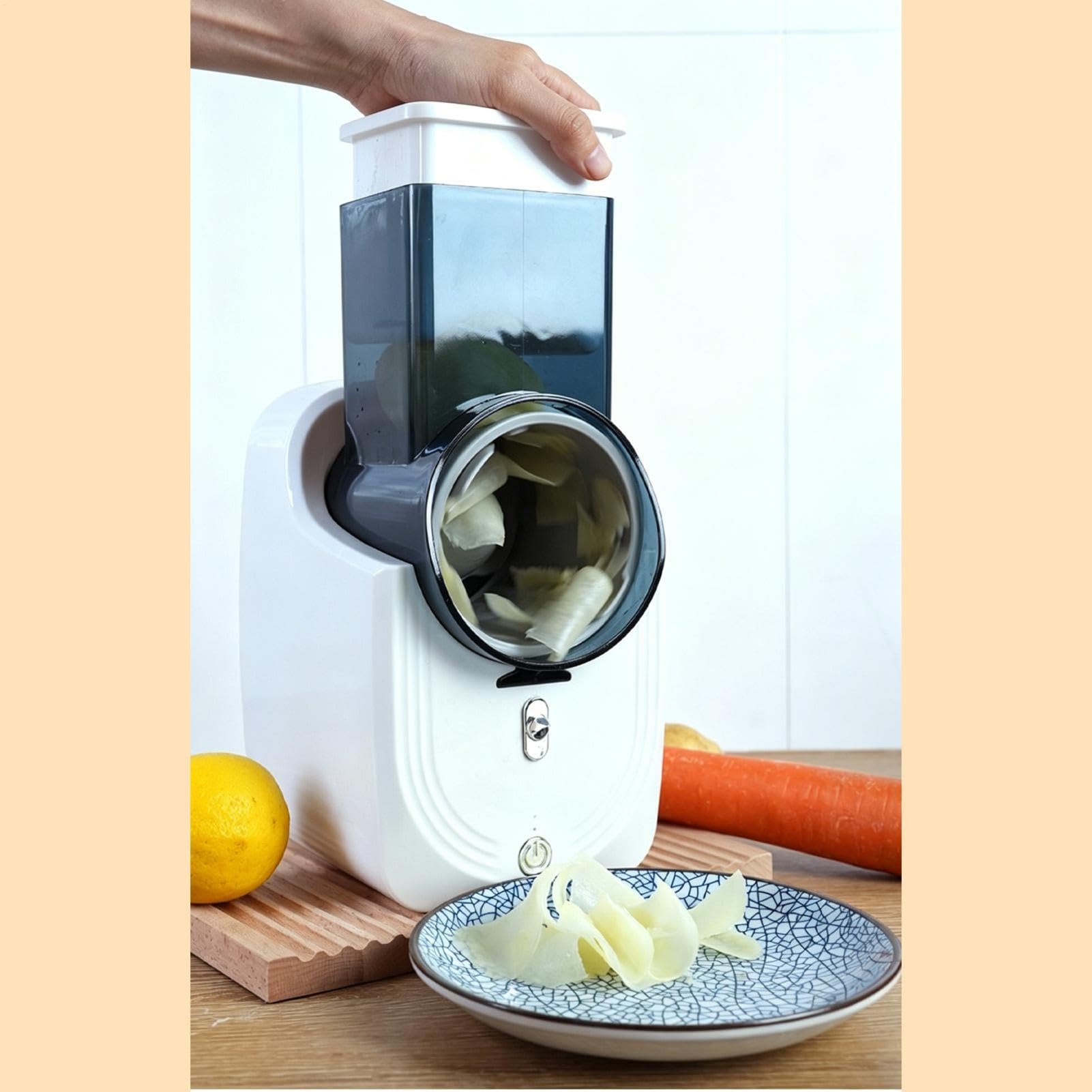 Elektryczna tarka do sera Krajalnica Kuchenna | Elektryczna Szatkownica Do Warzyw Dla Kuchni Domowego Gotowania Przygotowywania Posiłków Przetwarzania Żywności Cateringu,