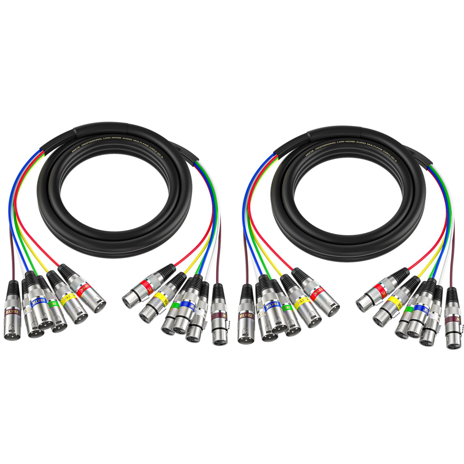 Amazon.co.jp: EBXYA 6チャンネルカラーXLRスネークケーブル 3